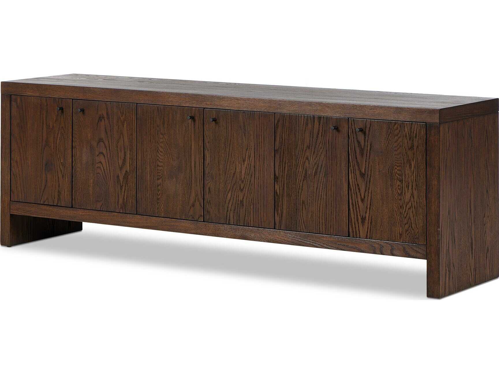 Four Hands Hamilton 78" Oak Wood Umber Veneer Media Console