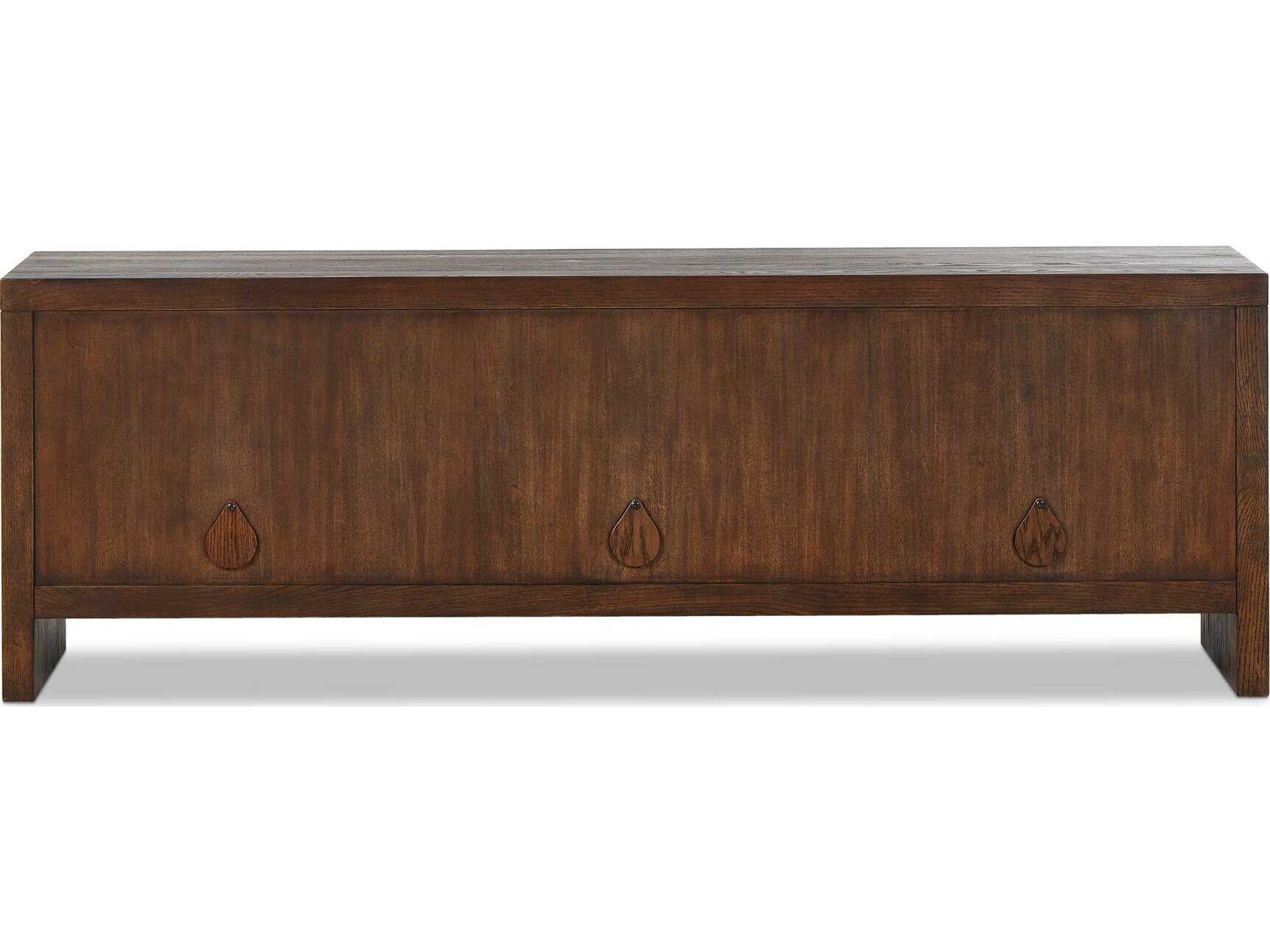 Four Hands Hamilton 78" Oak Wood Umber Veneer Media Console