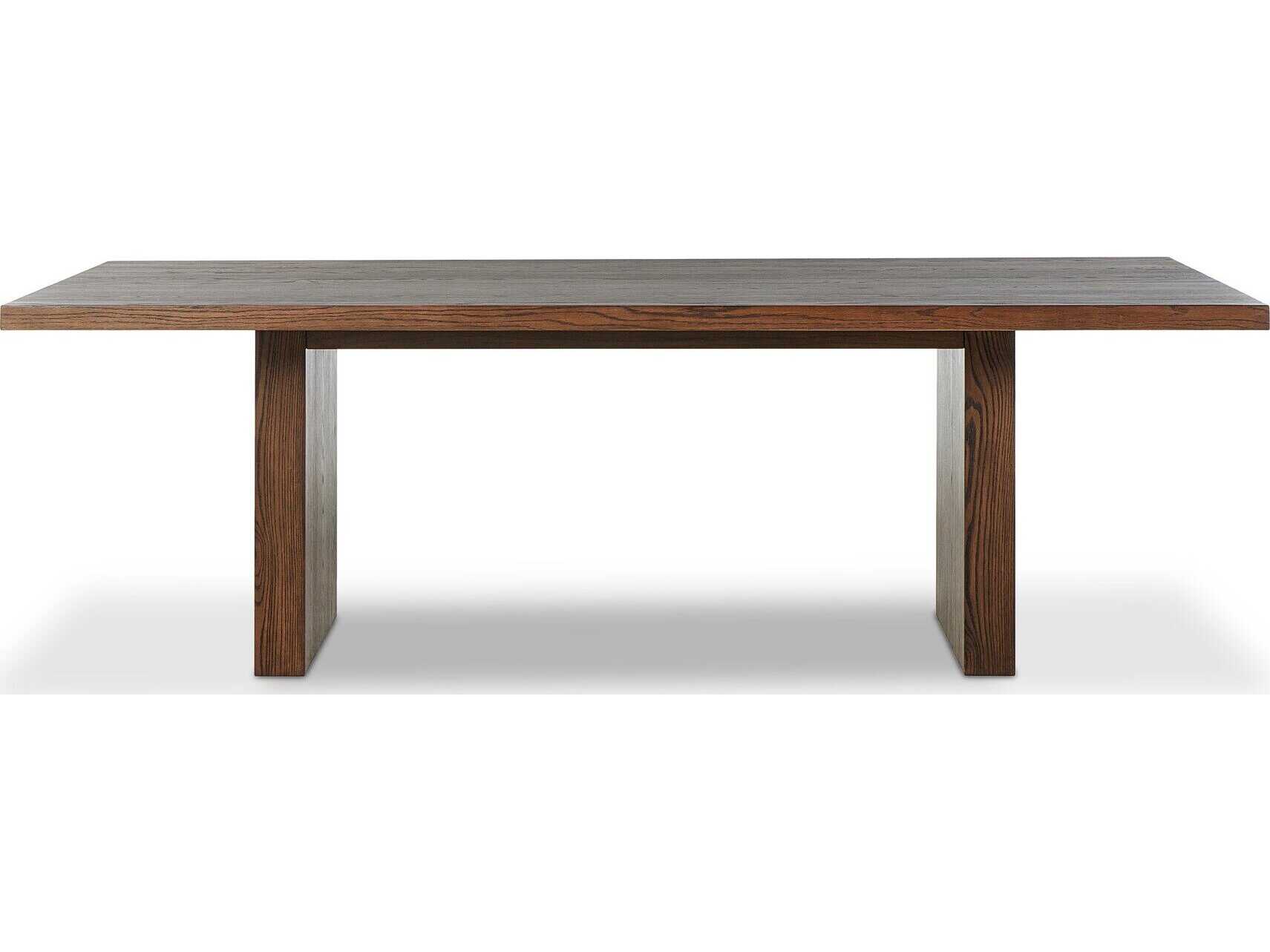 Four Hands Hamilton Rectangular Wood Umber Oak Veneer Dining Table