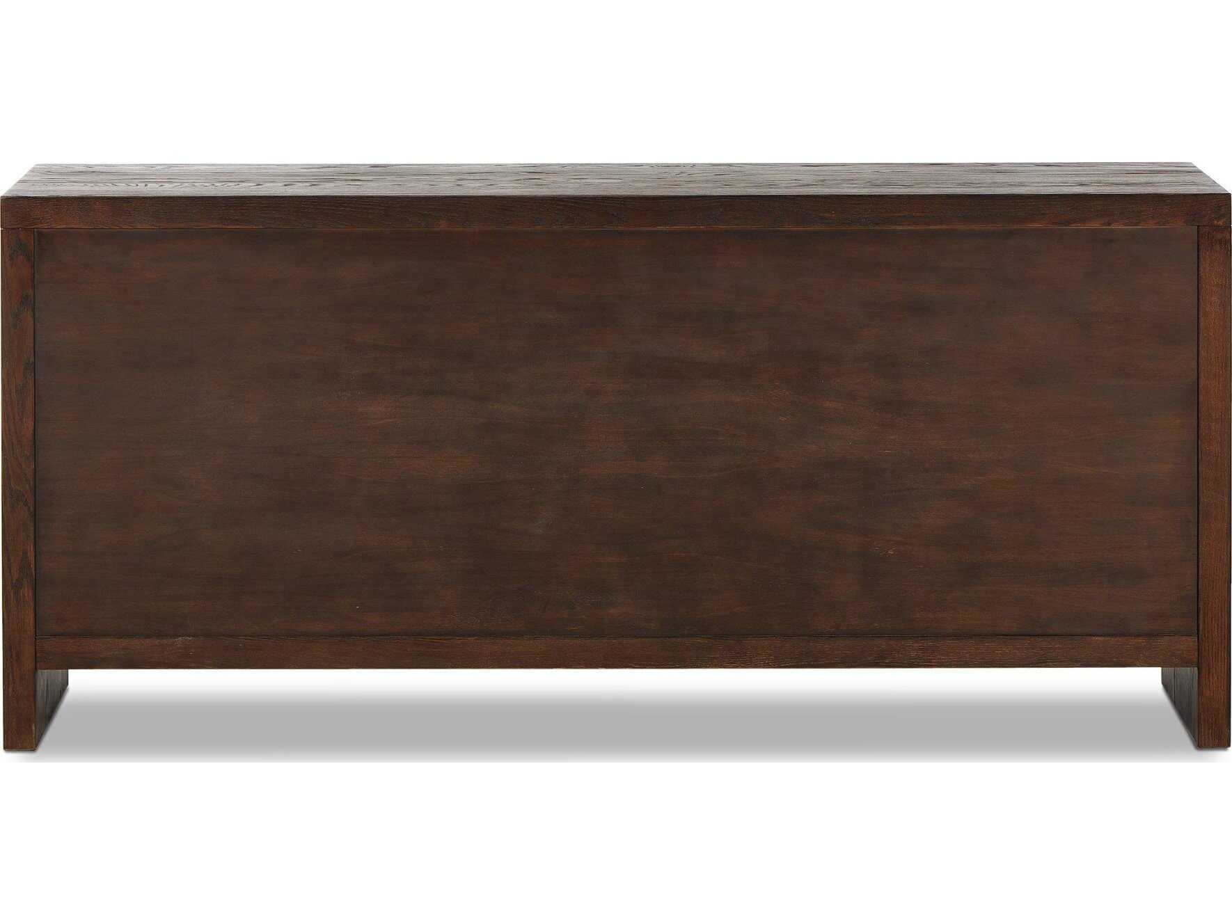 Four Hands Hamilton 6-Drawers Brown Oak Wood Double Dresser