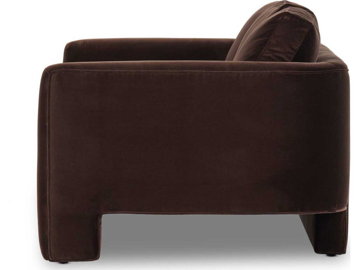 Four Hands Grayson Katya Surrey Cocoa Brown Upholstered Sofa