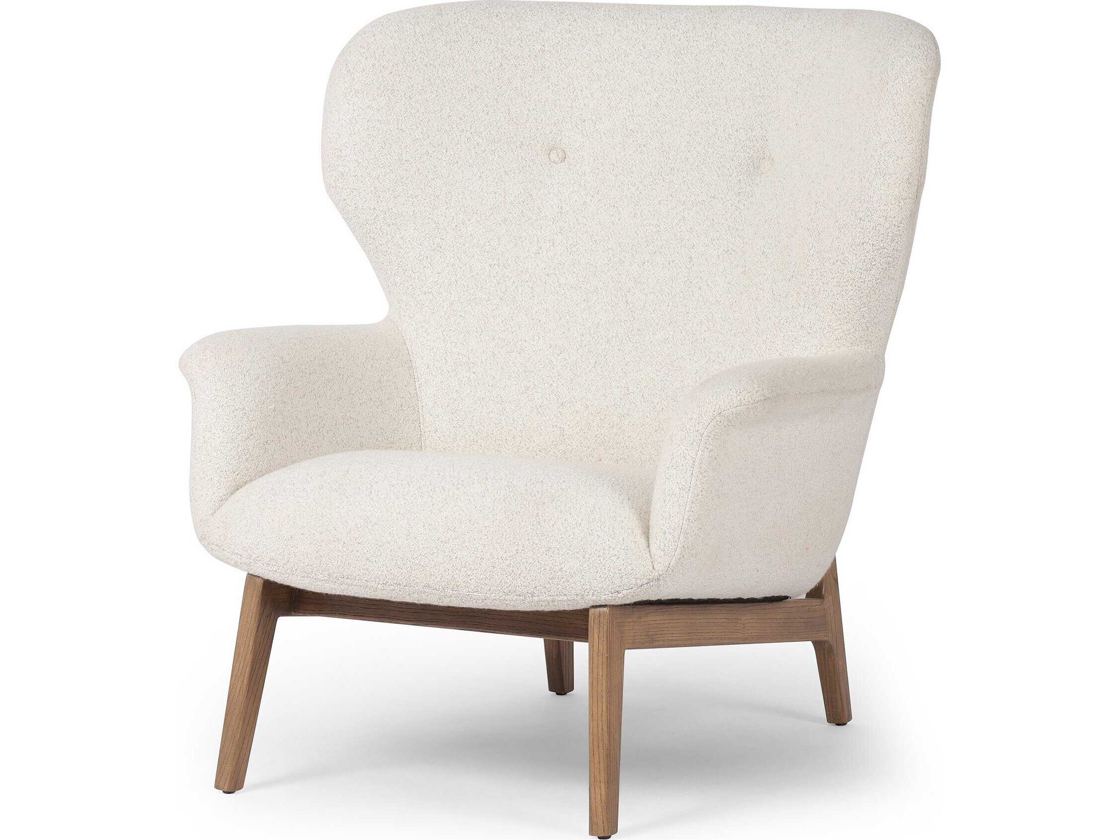 Four Hands Allston Lilith White Fabric Accent Chair
