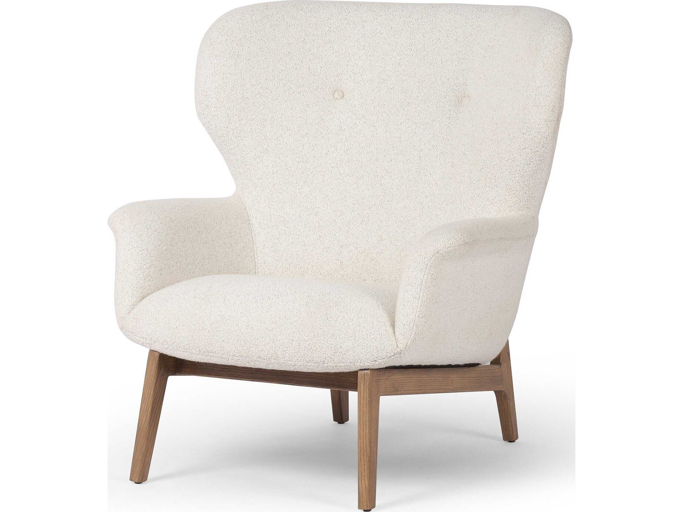 Four Hands Allston Lilith White Fabric Accent Chair