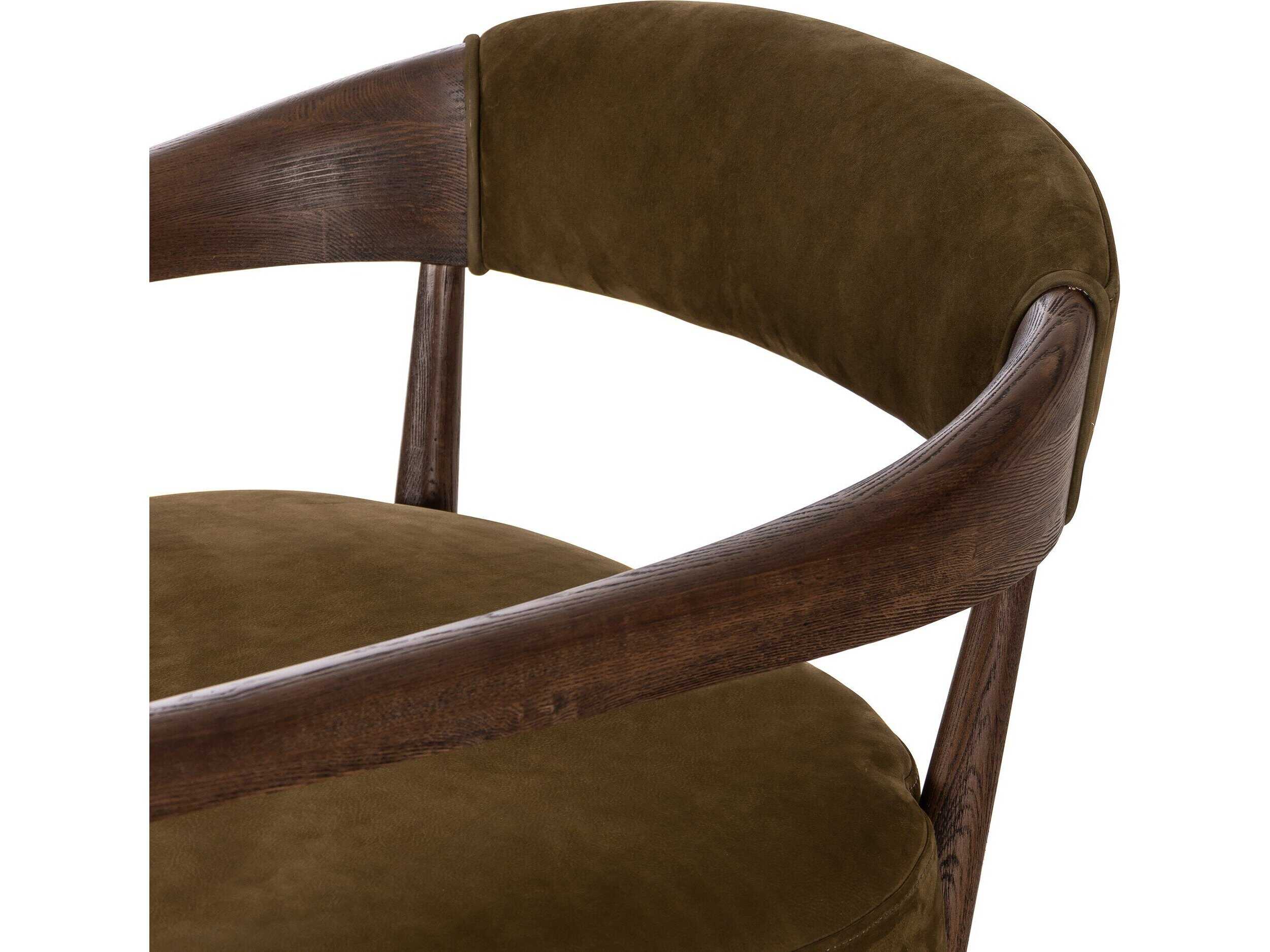 Four Hands Caswell Dane Brown Leather Accent Chair