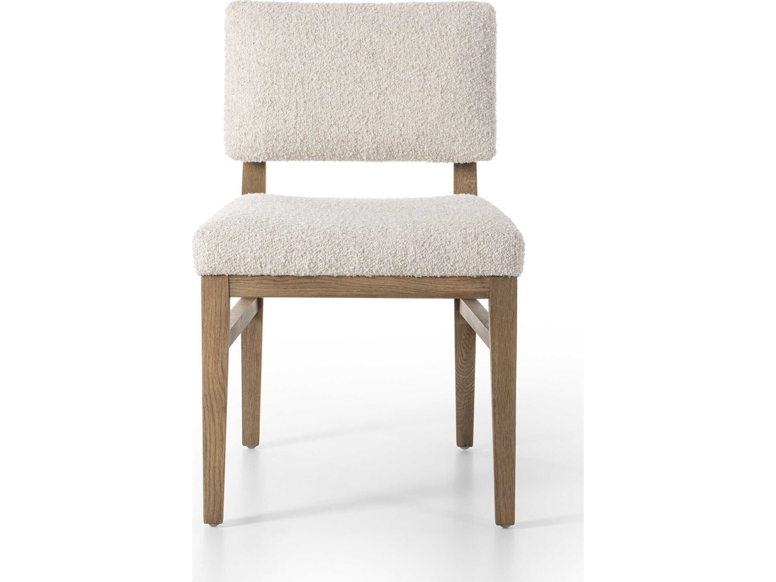 Four Hands Caswell Carlo Somerton Ash Upholstered Oak Wood Dining Chair