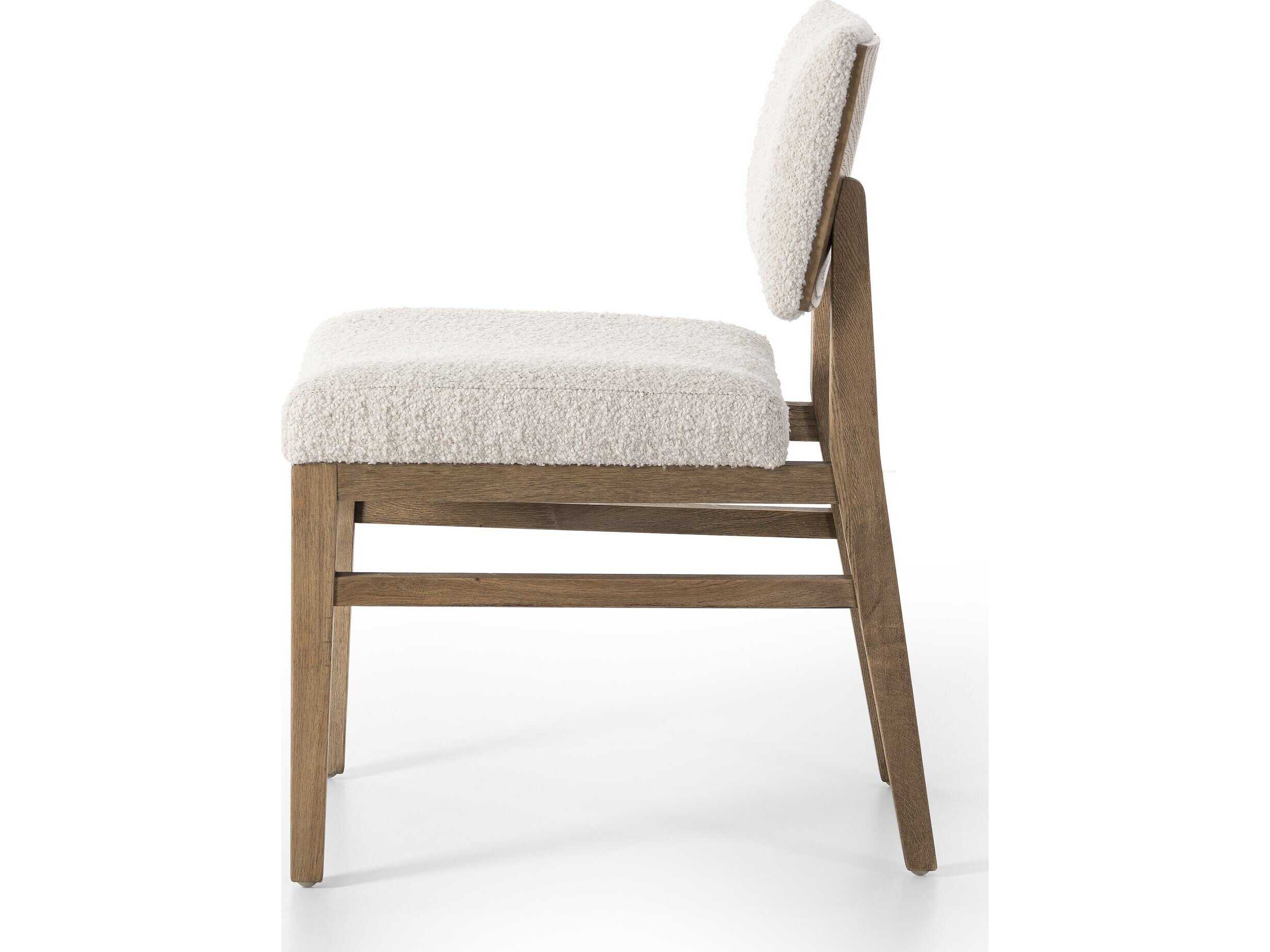Four Hands Caswell Carlo Somerton Ash Upholstered Oak Wood Dining Chair