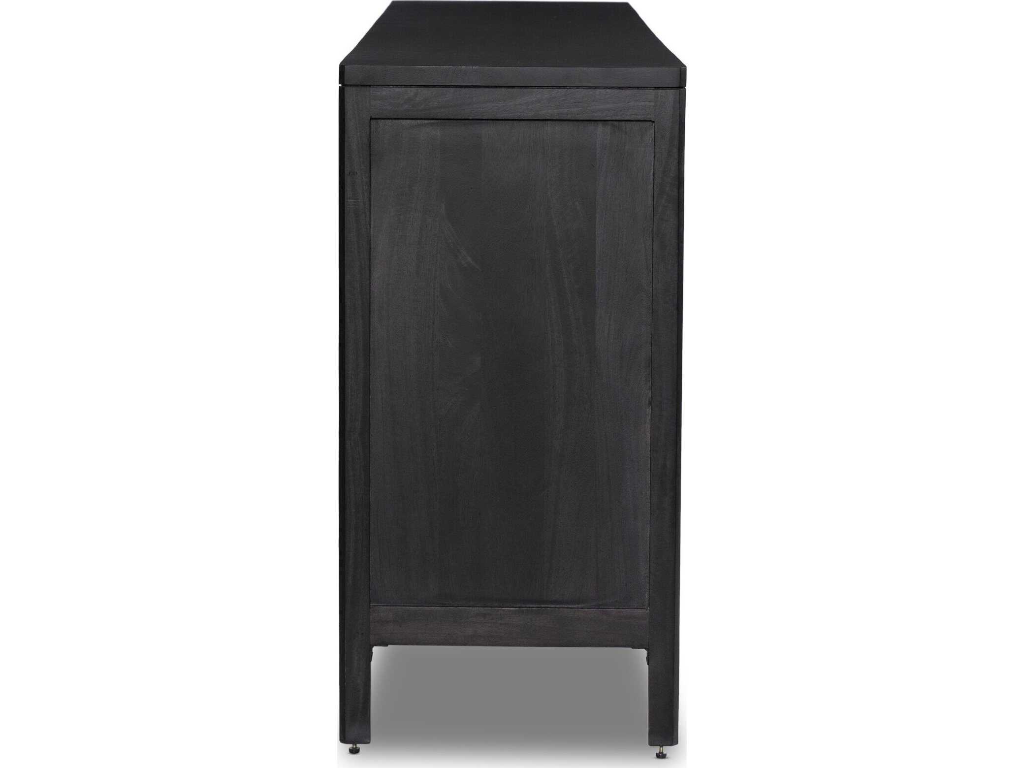 Four Hands Prescott Sydney Black Cane Mango Wood 9 Drawer Dresser