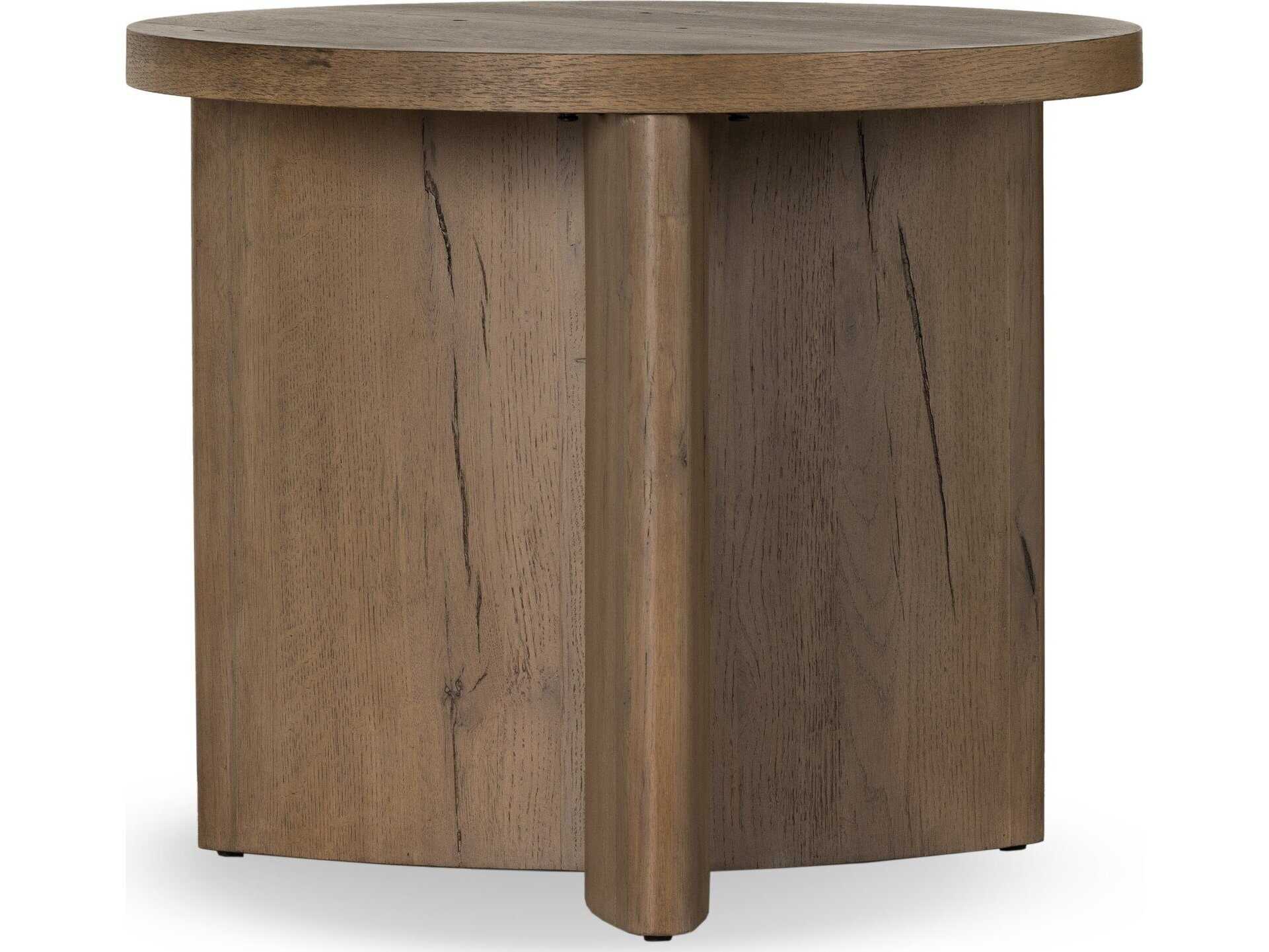 Four Hands Bina Toli Rustic Grey Veneer End Table