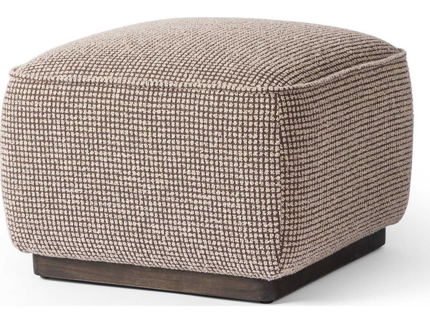 Four Hands Westgate Sinclair Barrow Taupe Upholstered Square Ottoman