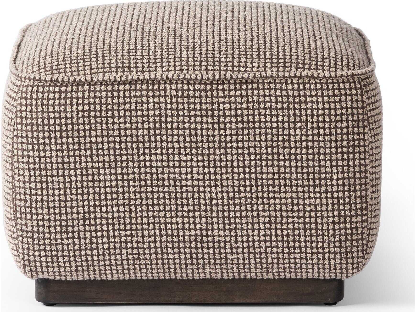 Four Hands Westgate Sinclair Barrow Taupe Upholstered Square Ottoman
