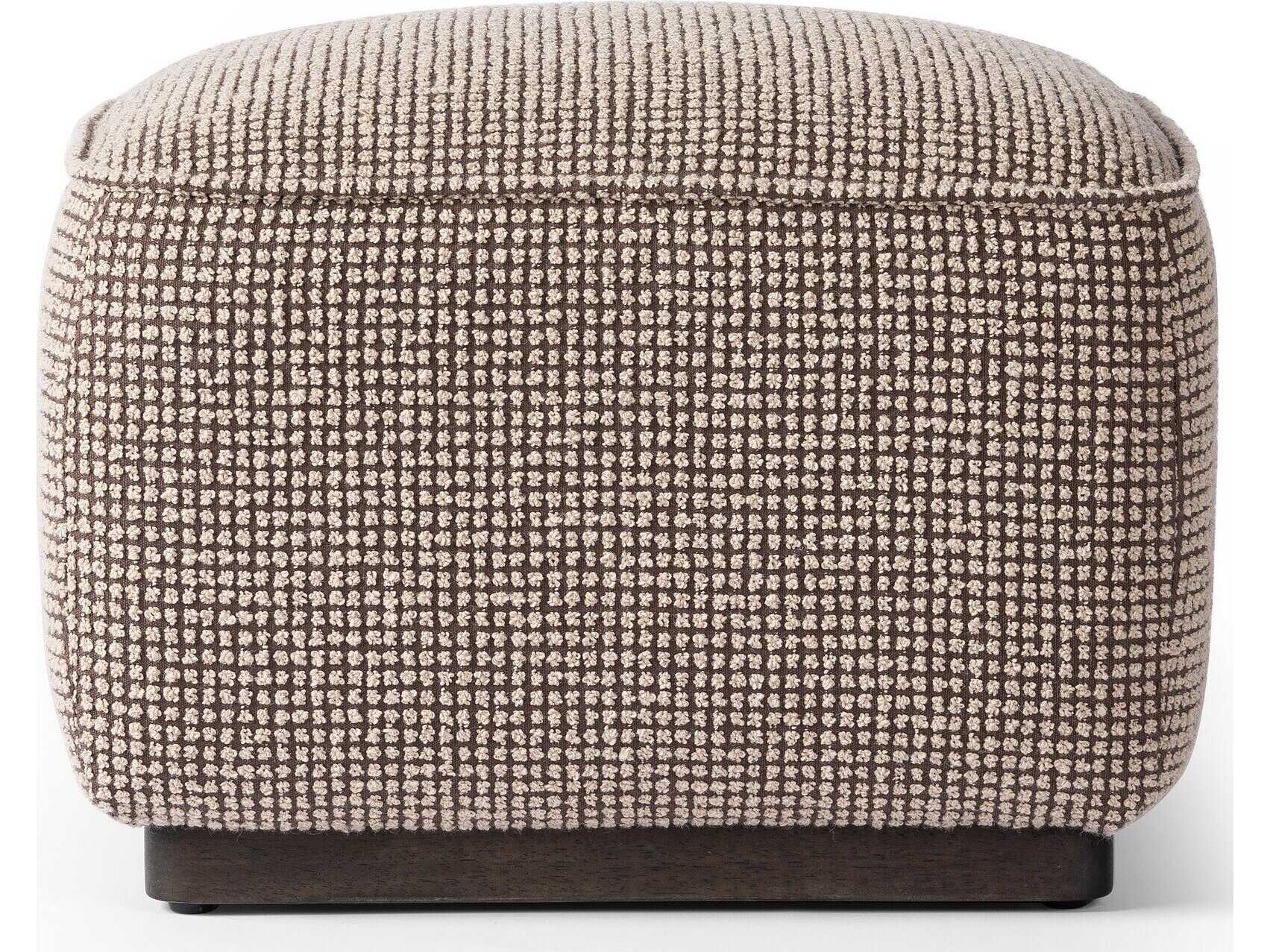 Four Hands Westgate Sinclair Barrow Taupe Upholstered Square Ottoman