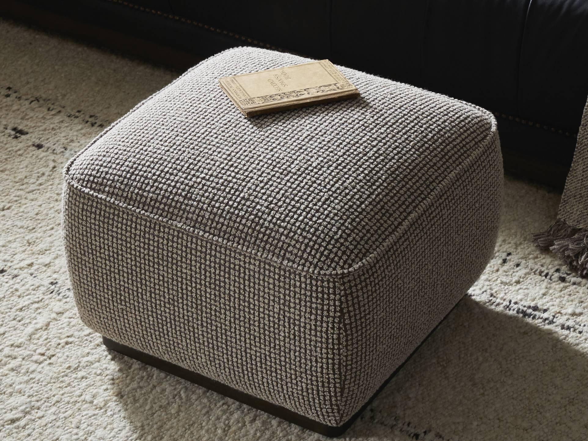 Four Hands Westgate Sinclair Barrow Taupe Upholstered Square Ottoman
