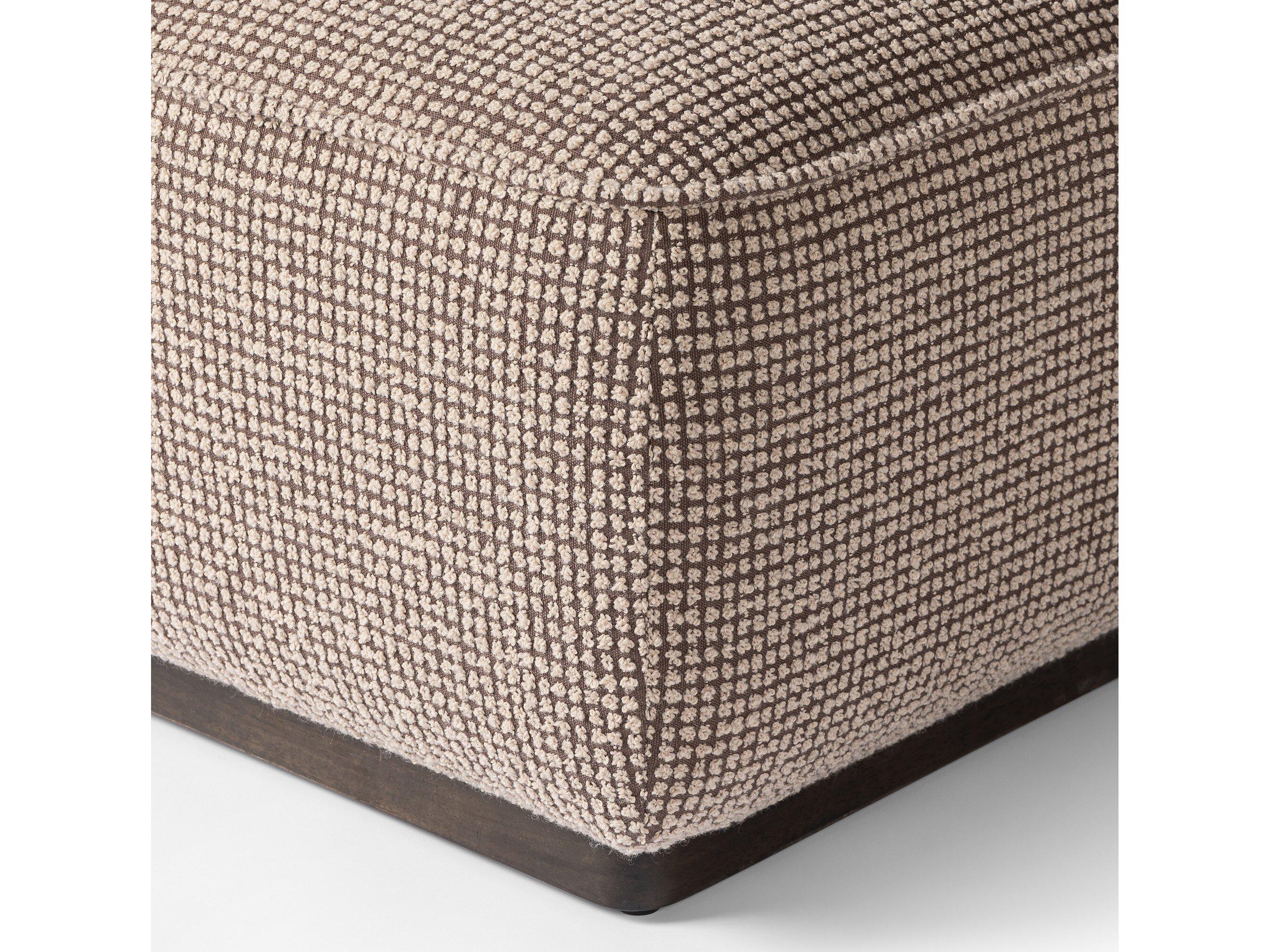 Four Hands Westgate Sinclair Barrow Taupe Upholstered Square Ottoman