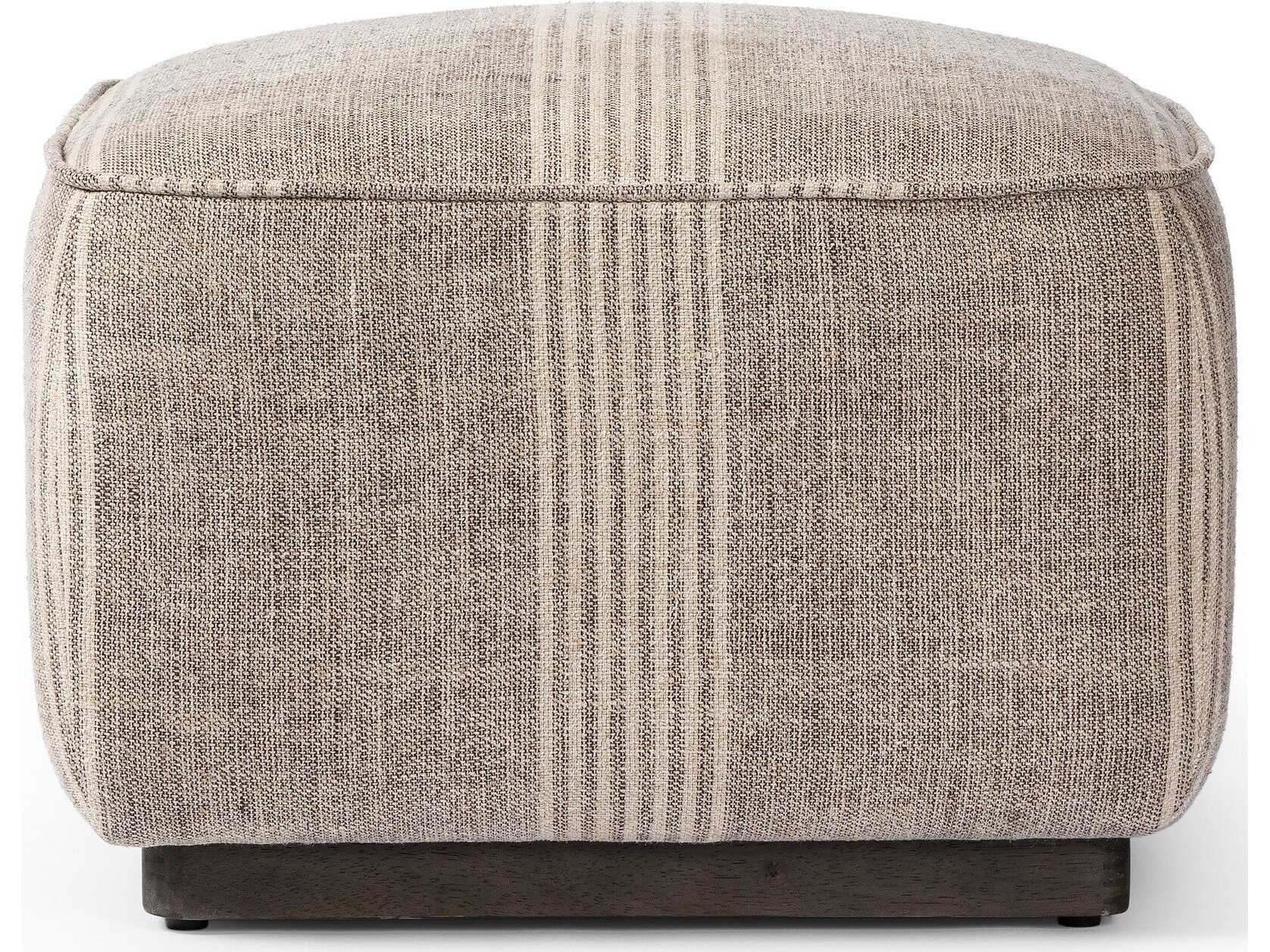 Four Hands Westgate Sinclair Manchester Flint Upholstered Square Ottoman