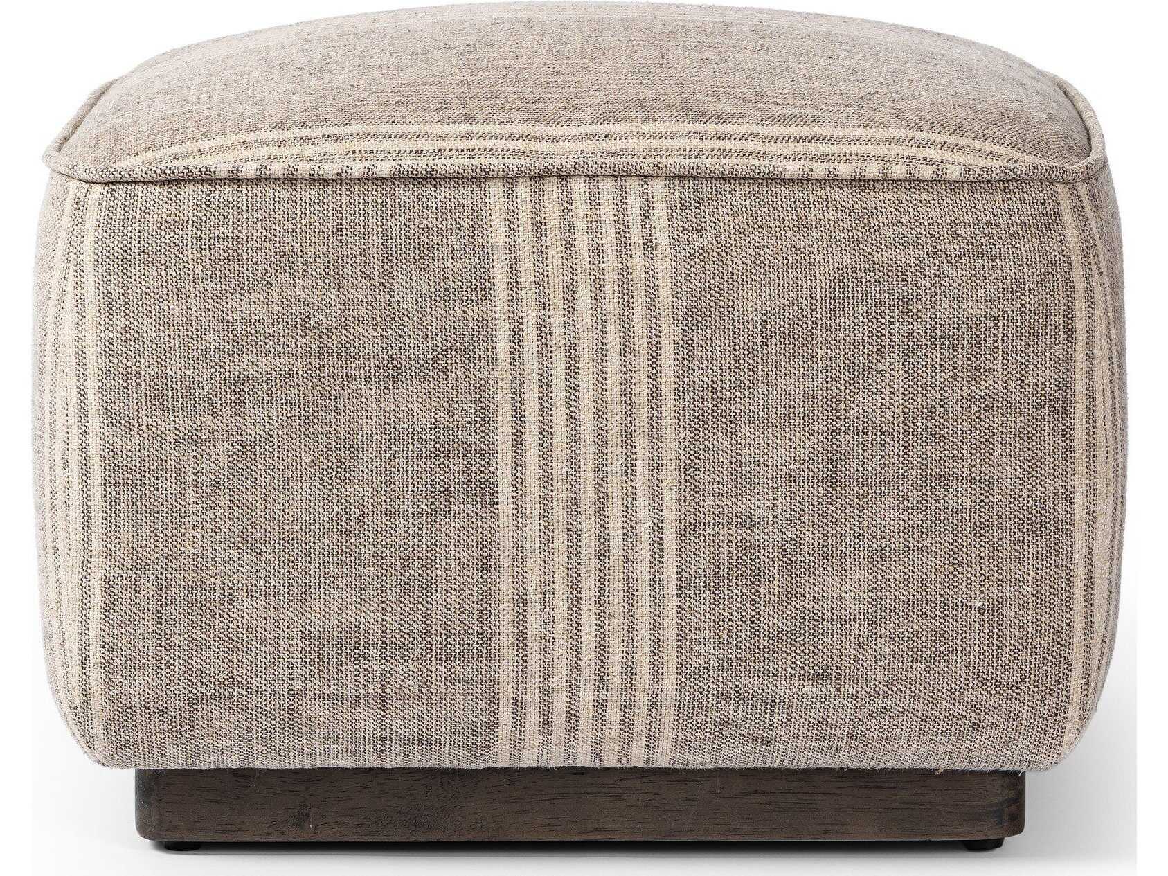 Four Hands Westgate Sinclair Manchester Flint Upholstered Square Ottoman