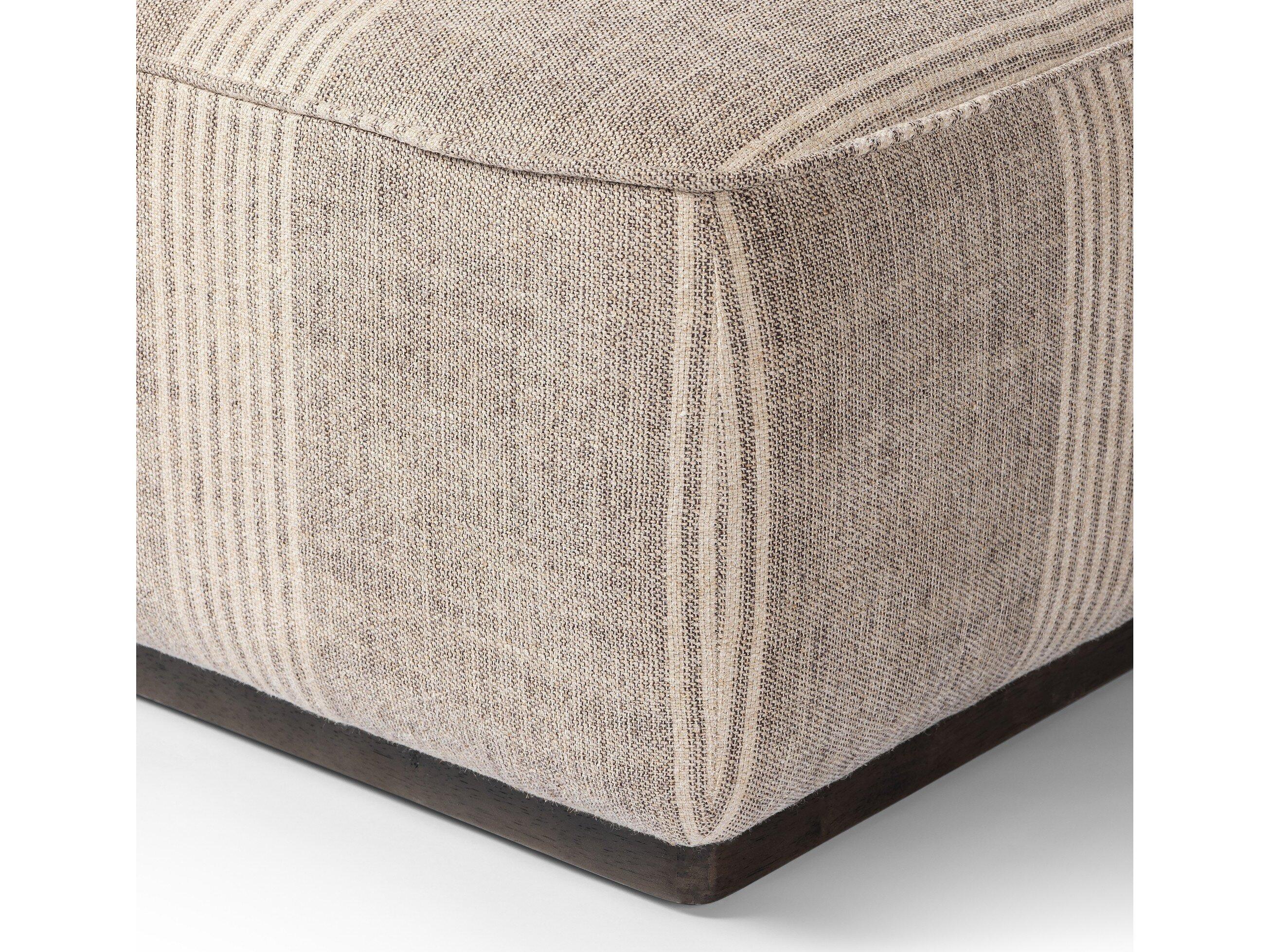 Four Hands Westgate Sinclair Manchester Flint Upholstered Square Ottoman