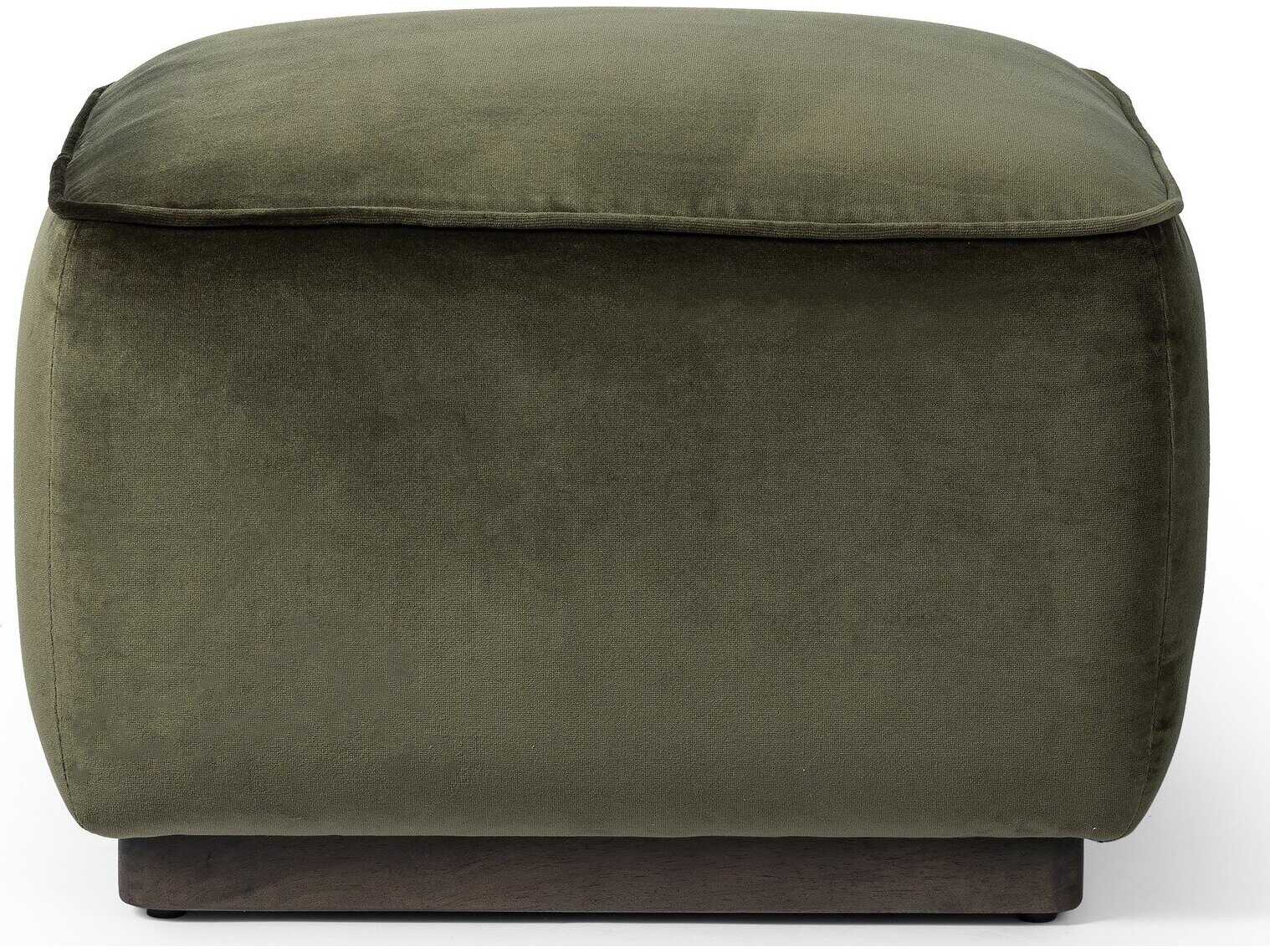 Four Hands Westgate Sinclair Surrey Olive Upholstered Square Ottoman