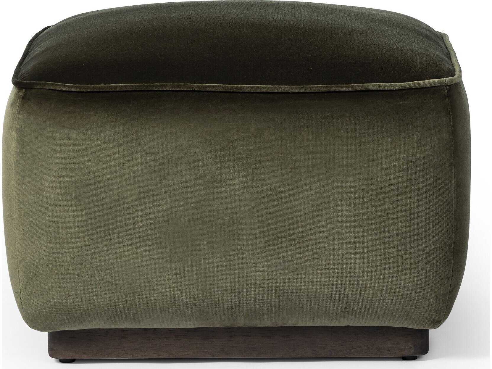 Four Hands Westgate Sinclair Surrey Olive Upholstered Square Ottoman