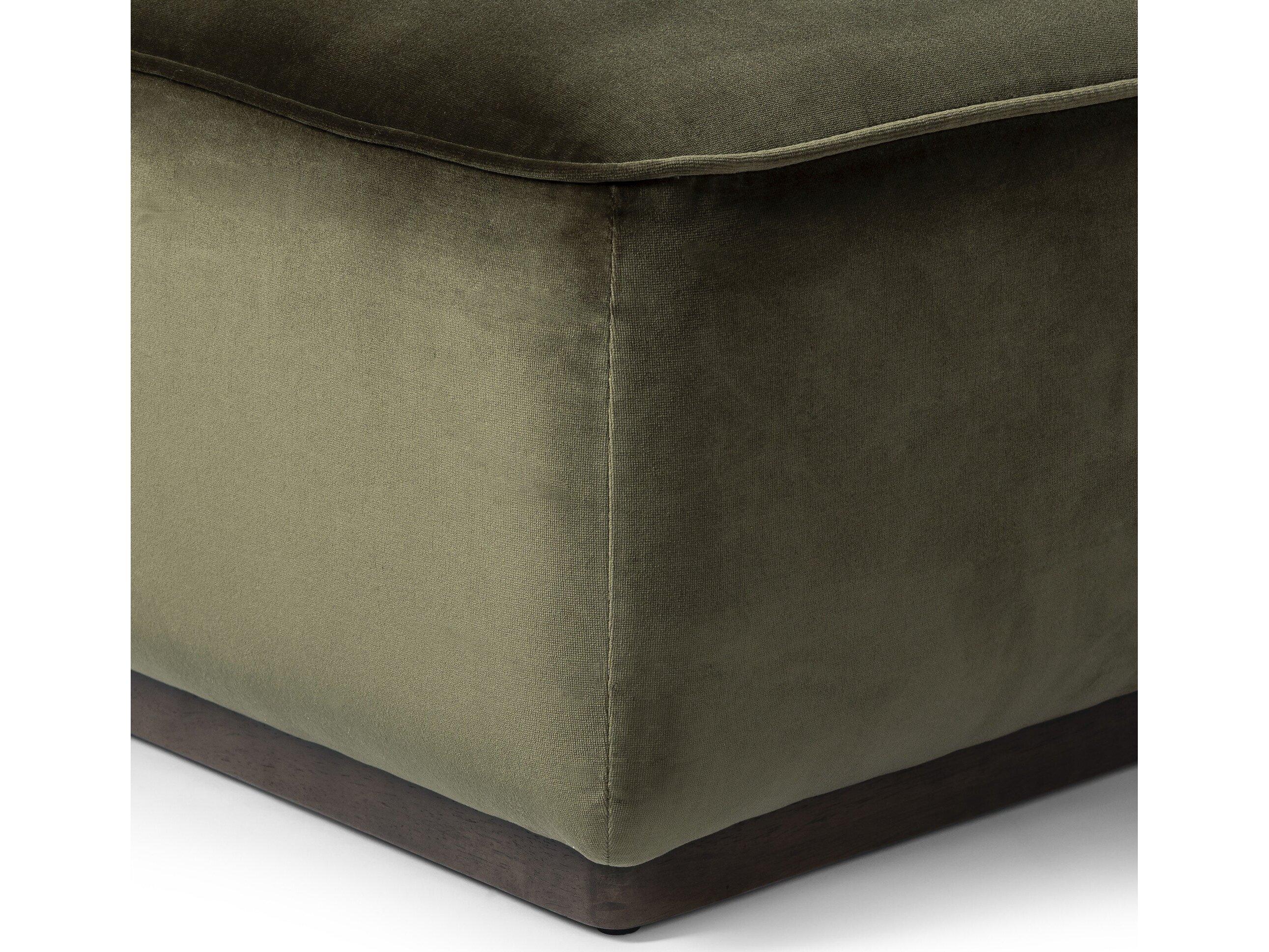 Four Hands Westgate Sinclair Surrey Olive Upholstered Square Ottoman