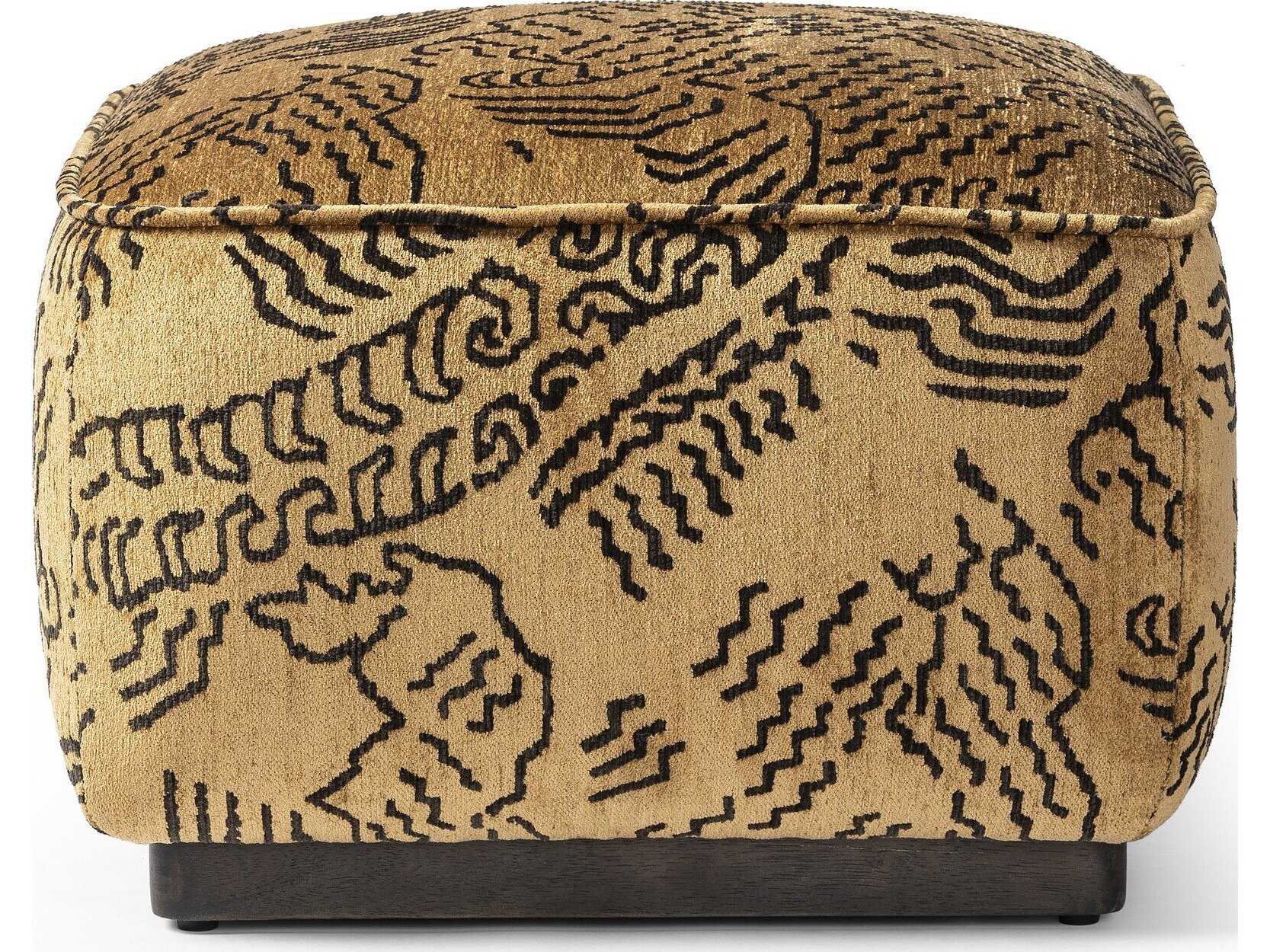 Four Hands Westgate Sinclair Balkan Ochre Upholstered Square Ottoman