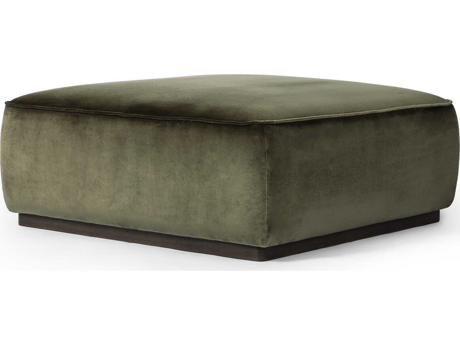 Four Hands Westgate Sinclair Surrey Olive Upholstered Square Ottoman