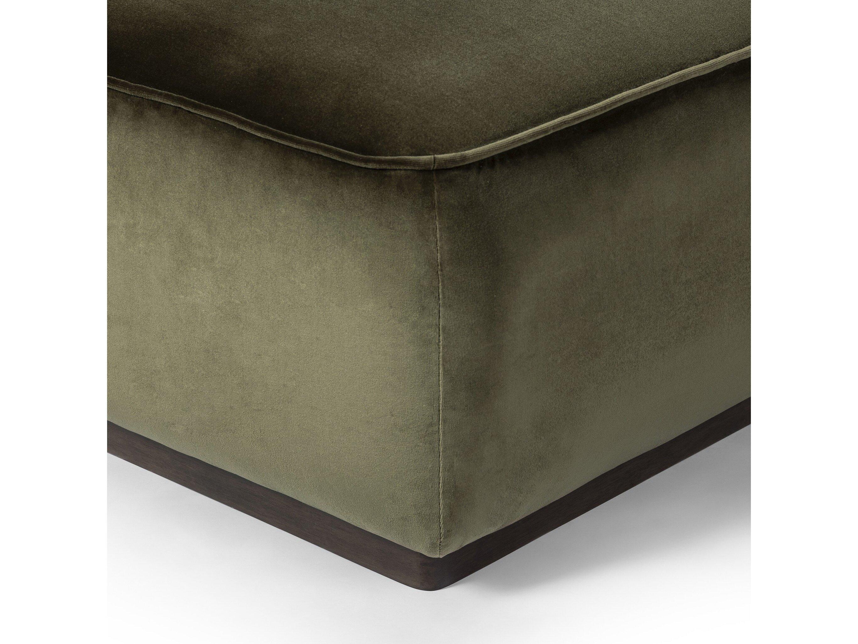 Four Hands Westgate Sinclair Surrey Olive Upholstered Square Ottoman