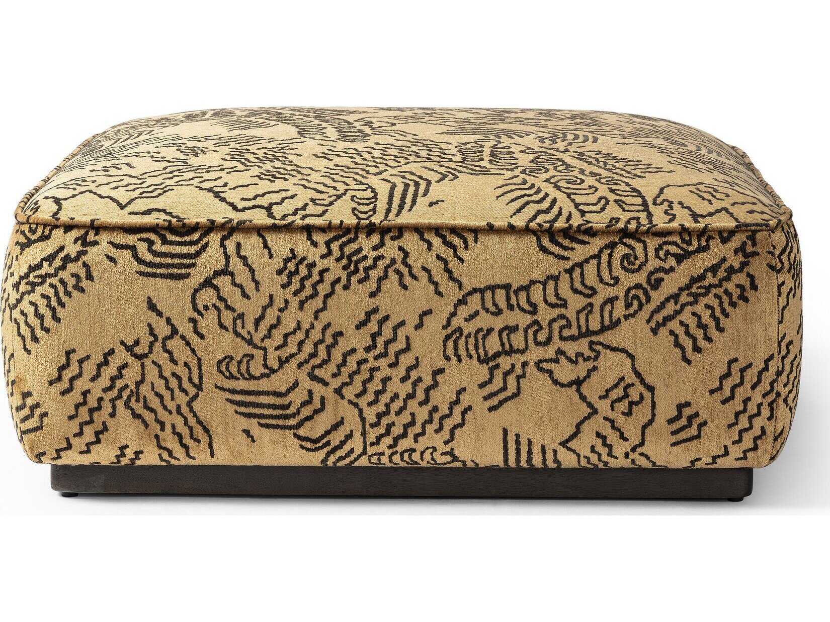 Four Hands Westgate Yellow Upholstered Ottoman