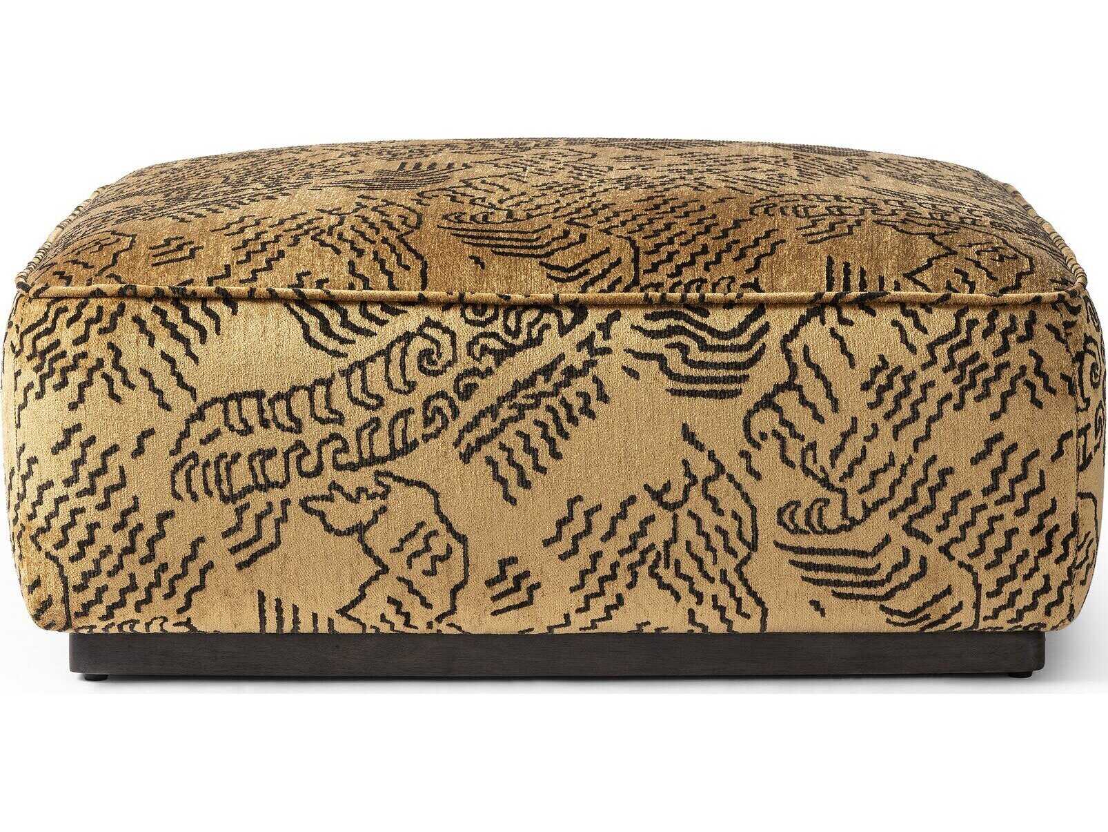 Four Hands Westgate Yellow Upholstered Ottoman