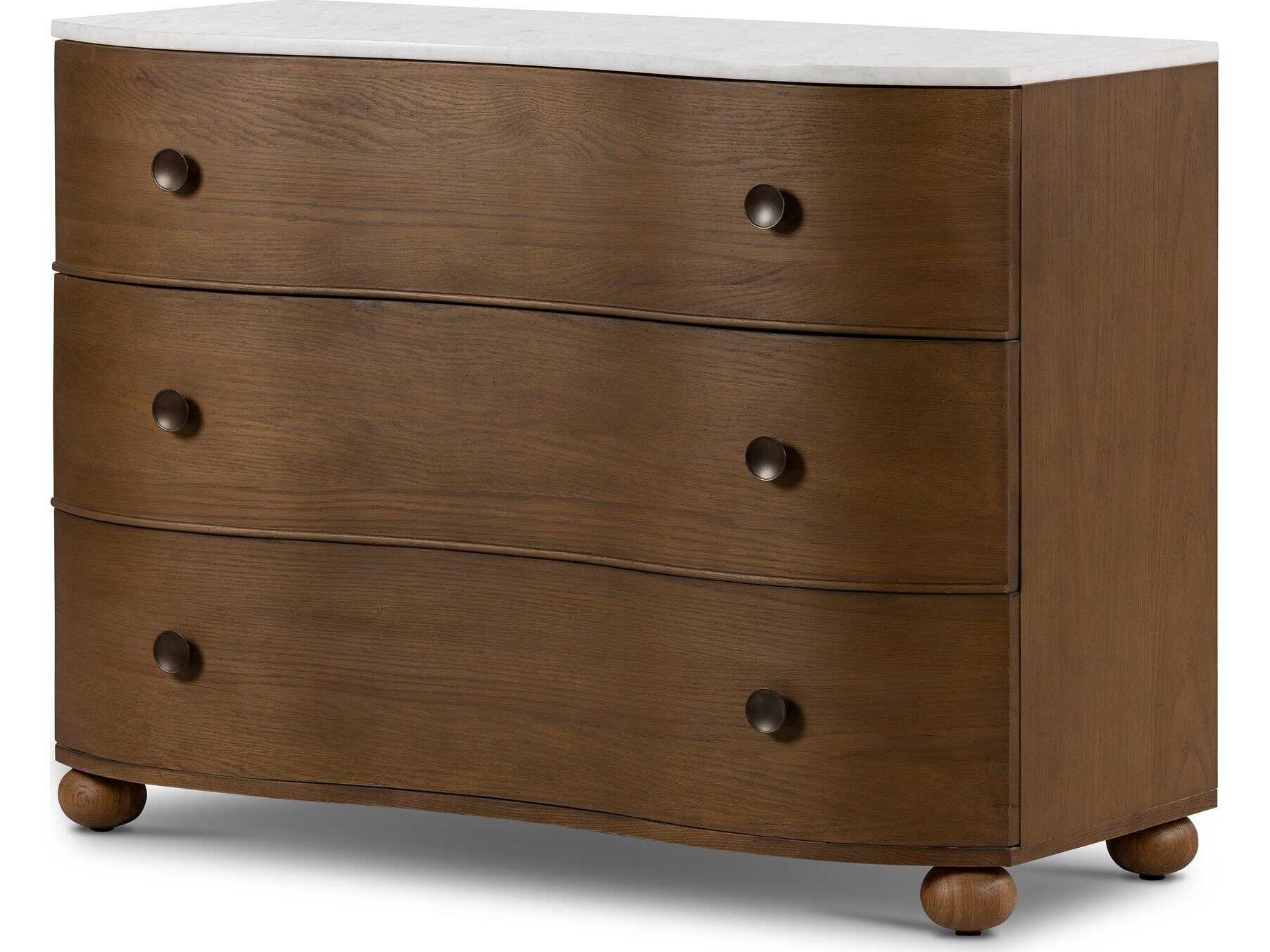 Four Hands Collins Brown Oak Wood Accent Chest