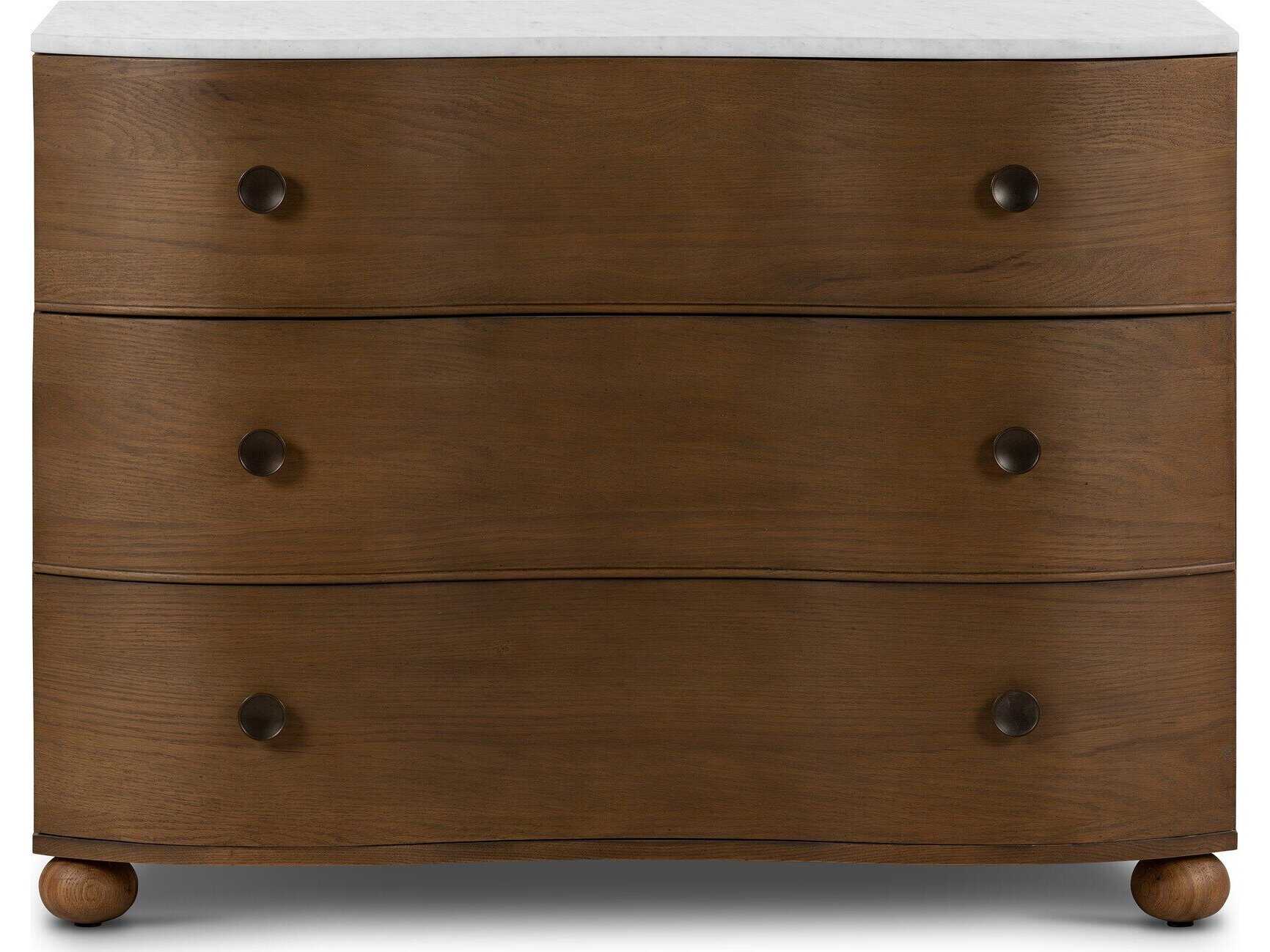 Four Hands Collins Brown Oak Wood Accent Chest