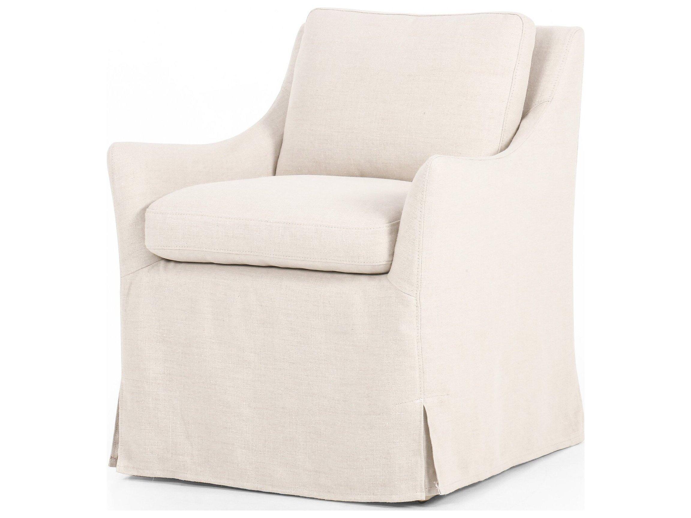 Four Hands Kensington Beige Upholstered Arm Dining Chair