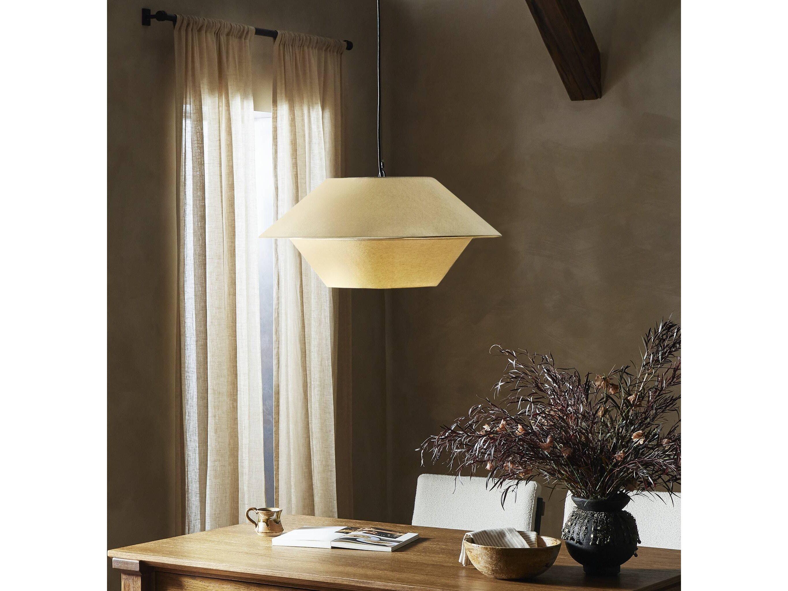 Four Hands Hutton Mccarthy Beige Linen Pendant