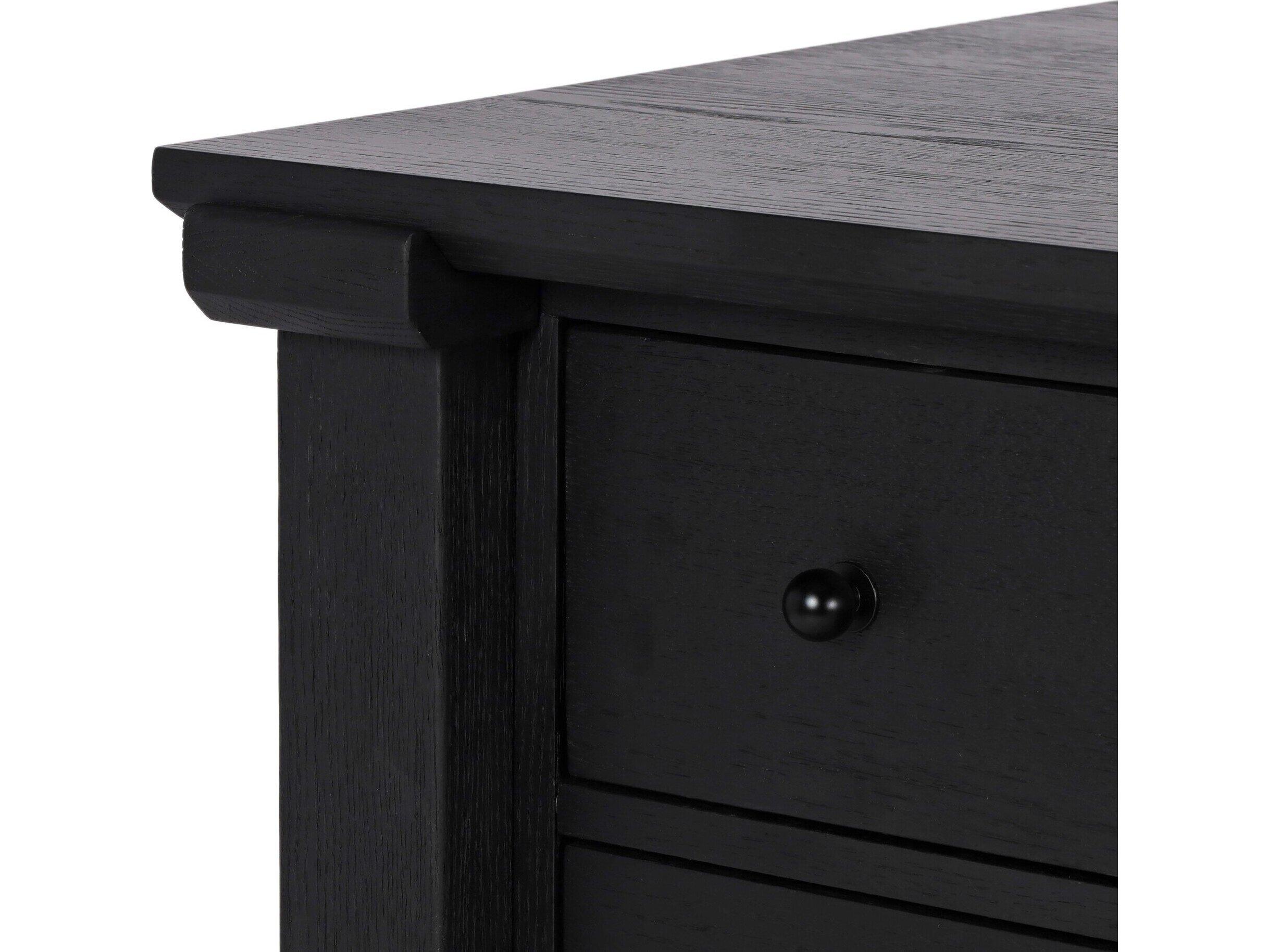 Four Hands Allston Gardendale Stained Black Oak Veneer Kitchen Island