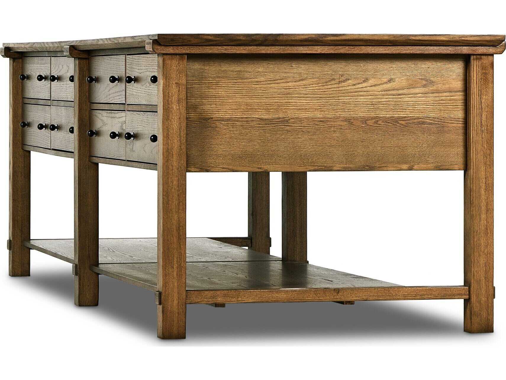 Four Hands Allston Gardendale Tan Oak Veneer Kitchen Island