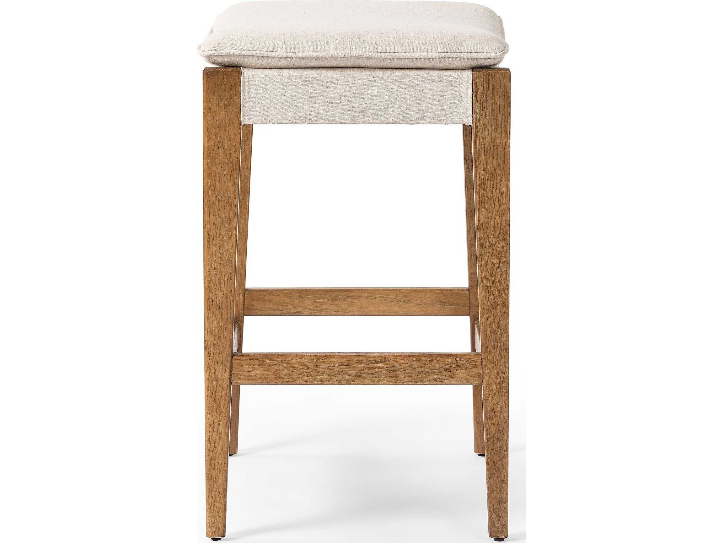 Four Hands Ashford Aya Upholstered Oak Wood Counter Stool