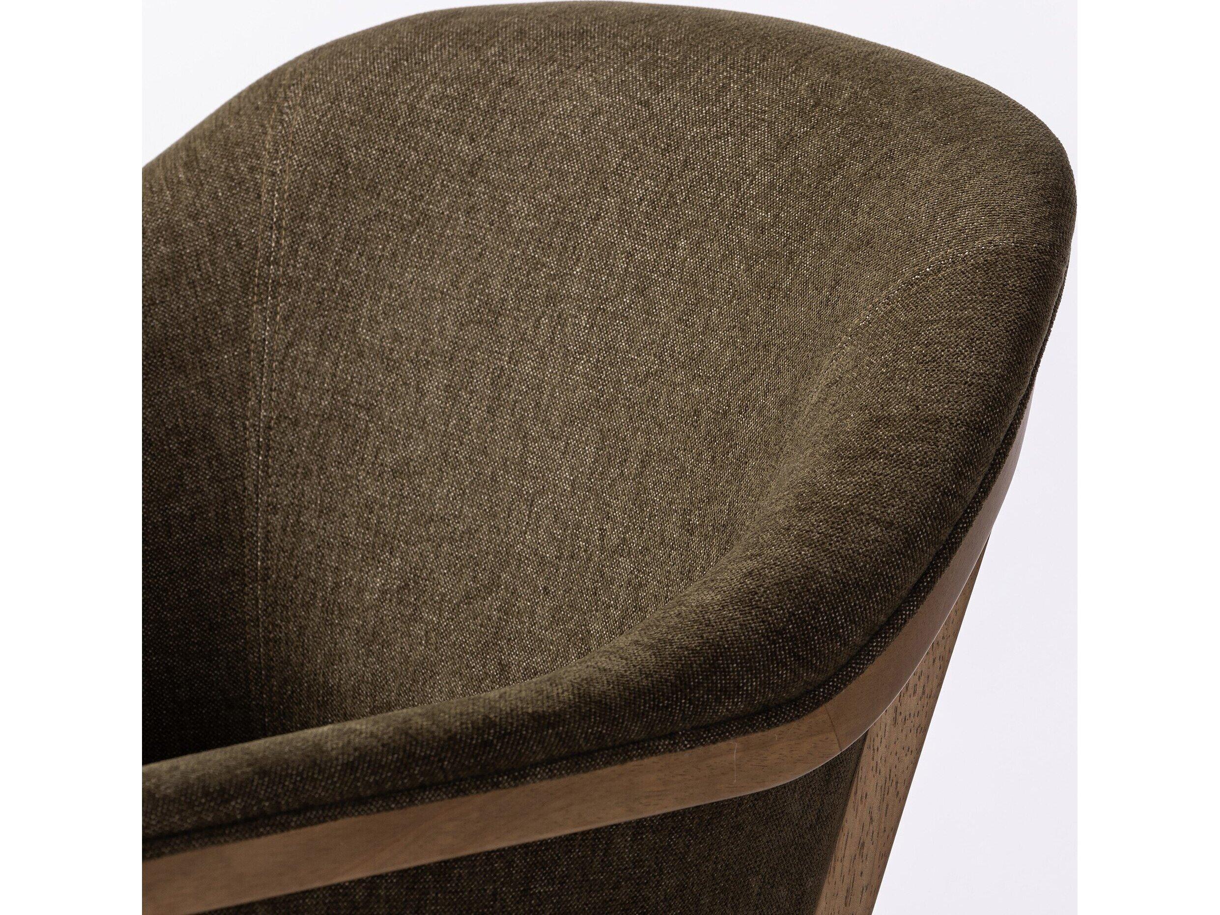 Four Hands Westgate Parrawood Green Upholstered Arm Dining Chair