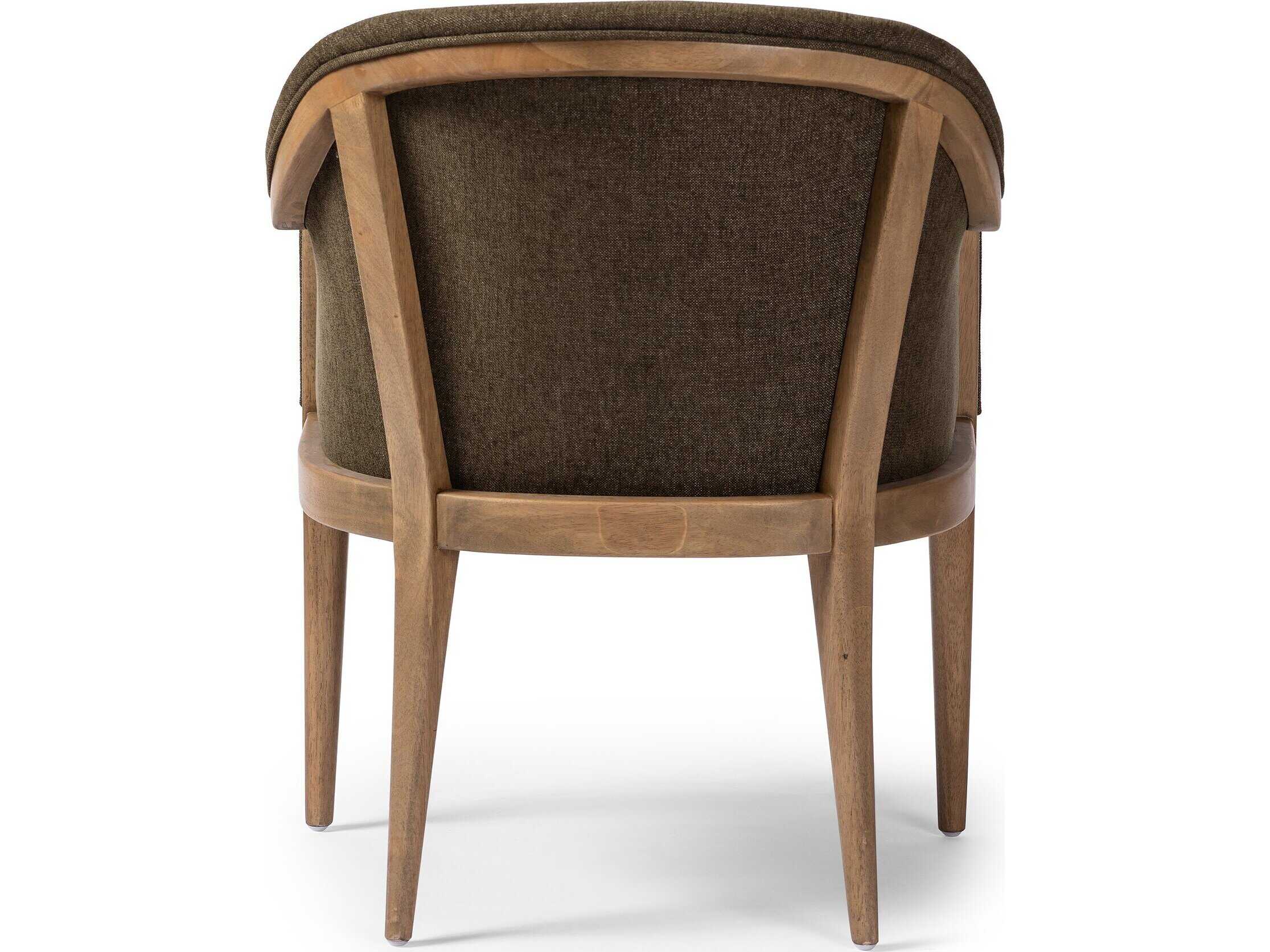 Four Hands Westgate Parrawood Green Upholstered Arm Dining Chair