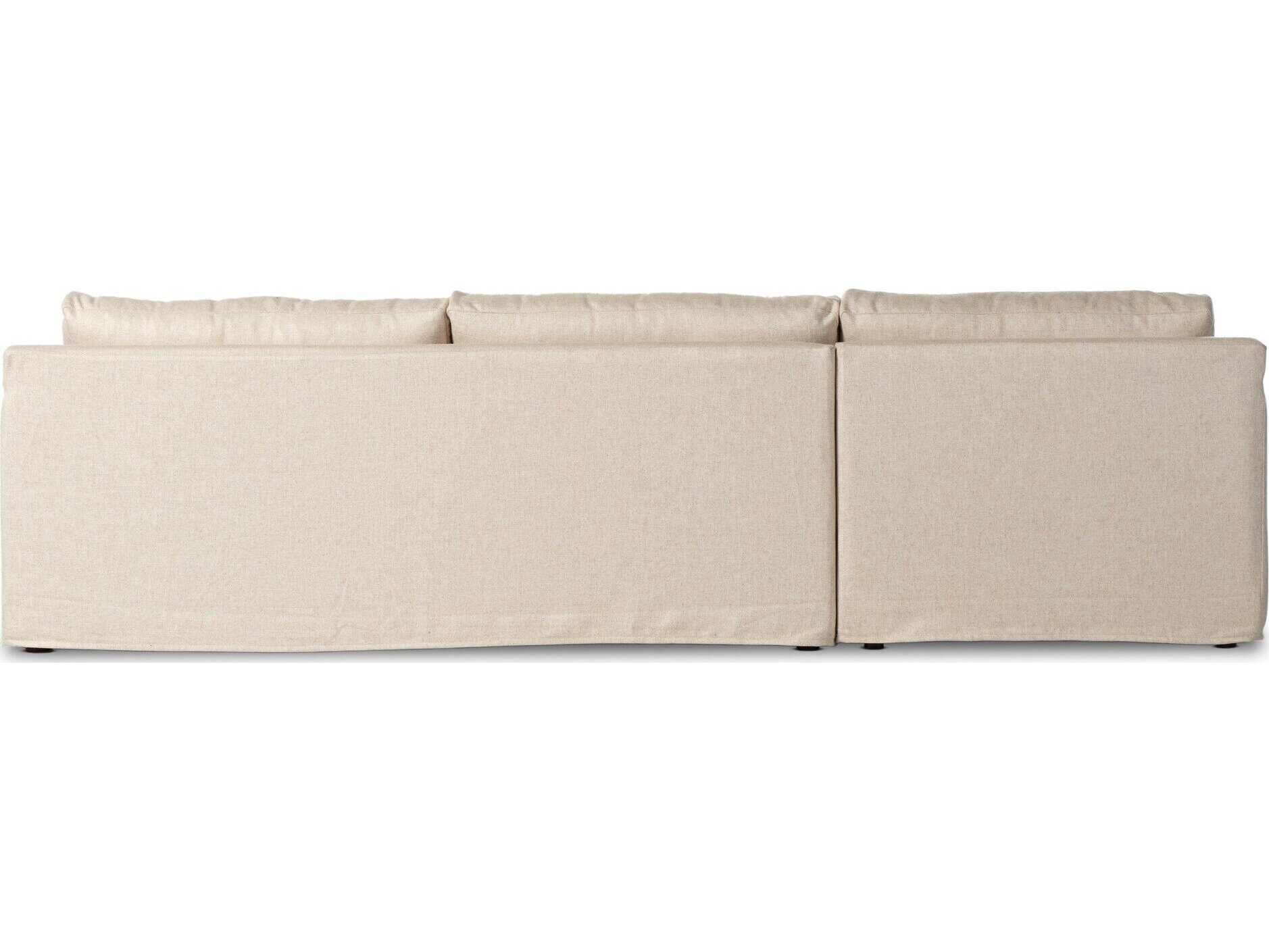 Four Hands Helm Hampton 2 - Piece Beige Upholstered Sectional Sofa with LAF Chaise