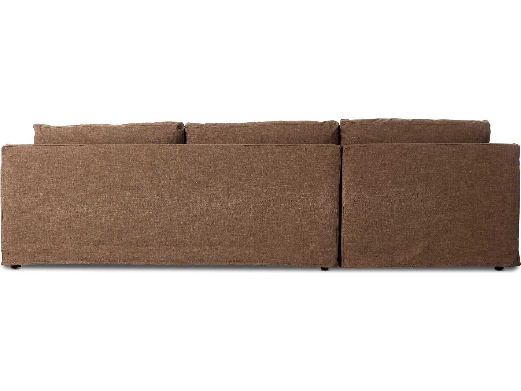 Four Hands Helm Brown Upholstered Sectional Sofa