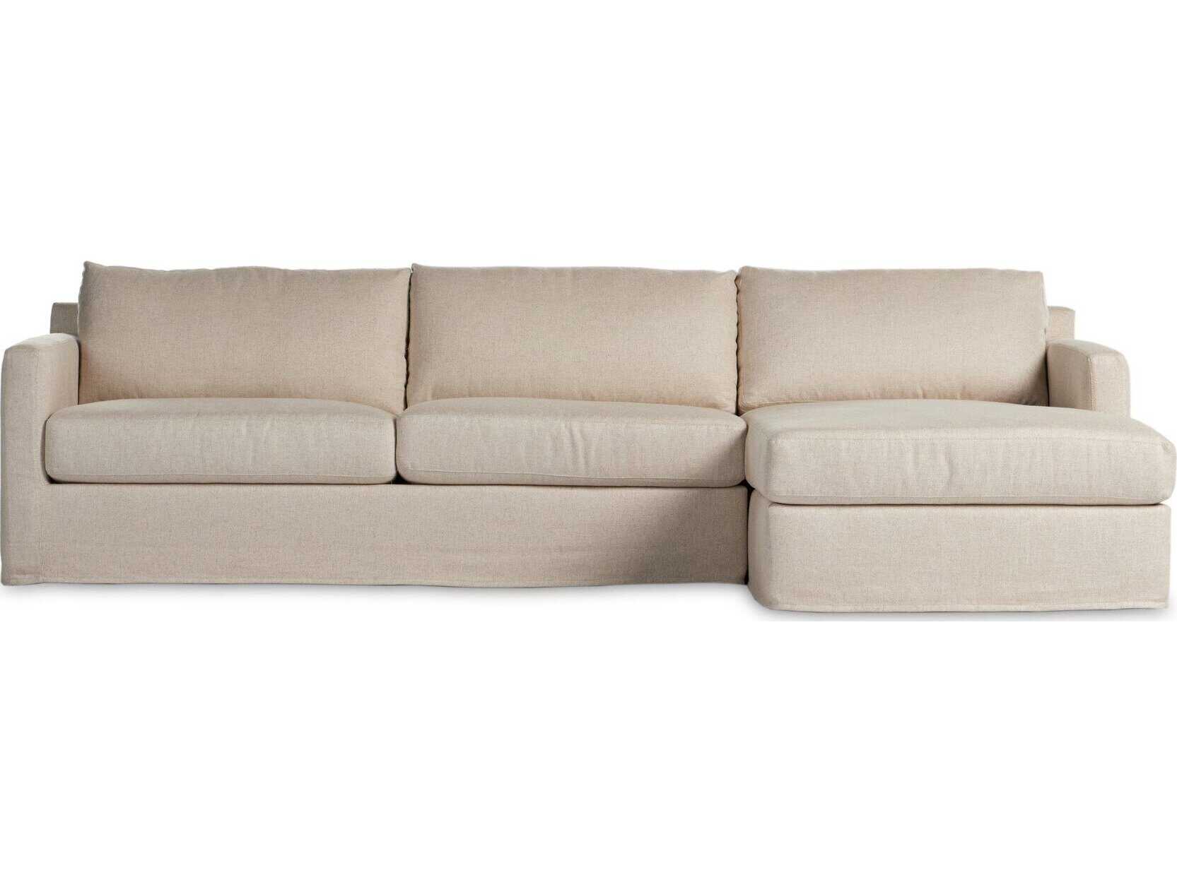 Four Hands Helm Hampton 2 - Piece Beige Upholstered Sectional Sofa with RAF Chaise