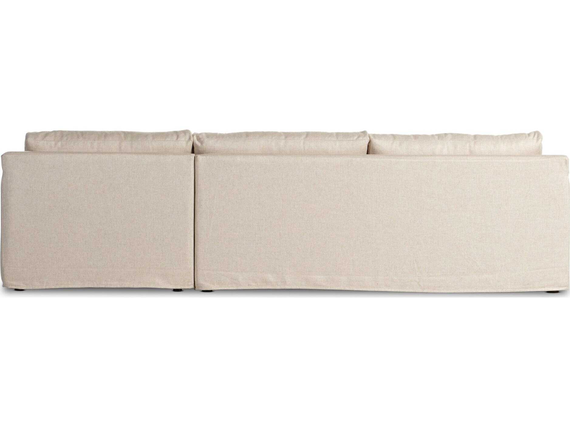 Four Hands Helm Hampton 2 - Piece Beige Upholstered Sectional Sofa with RAF Chaise