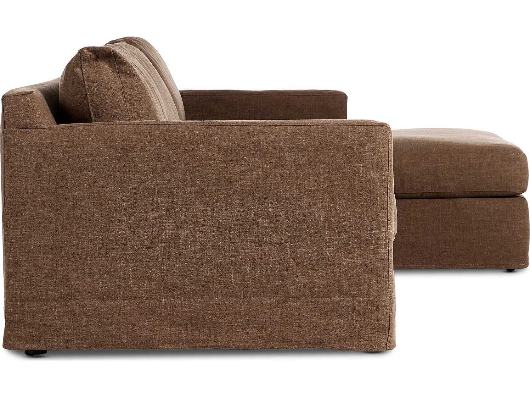 Four Hands Helm Brown Upholstered Sectional Sofa