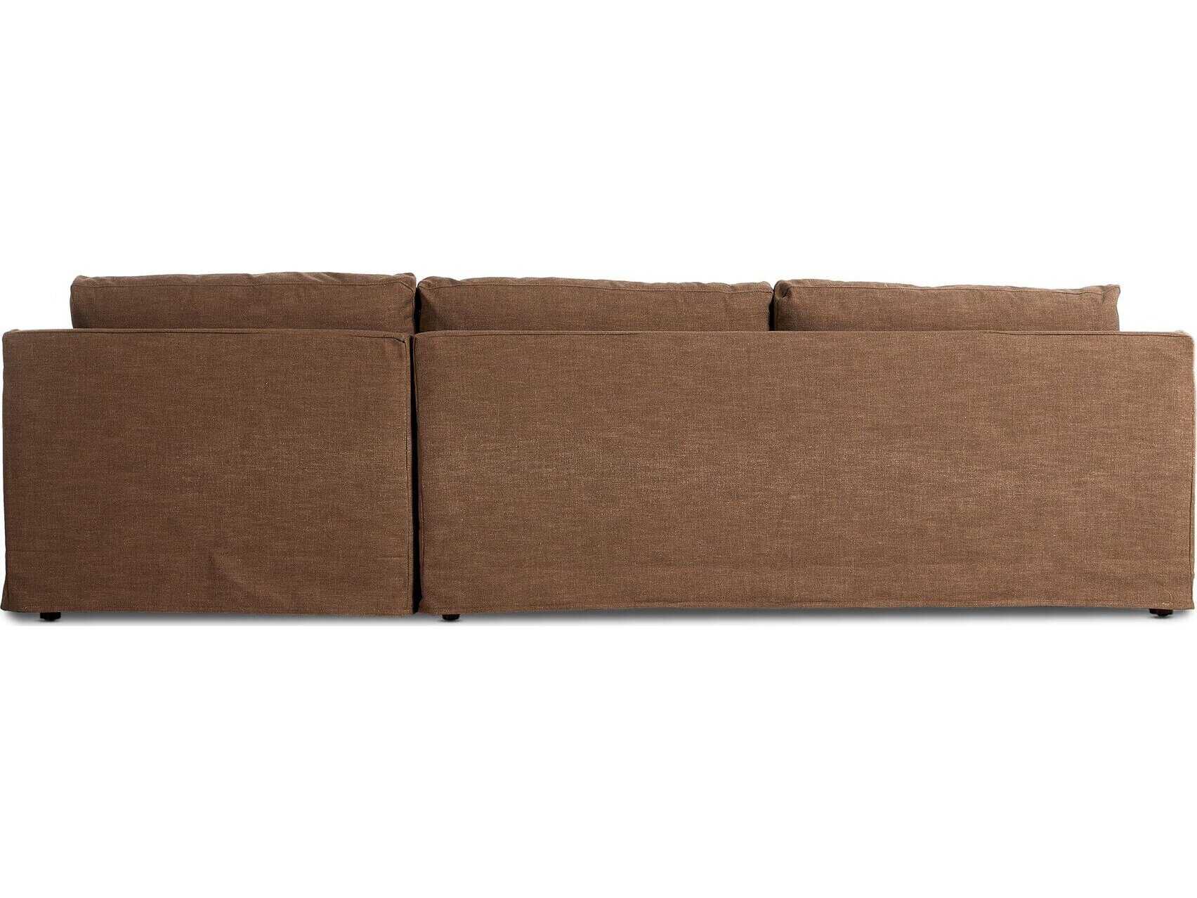 Four Hands Helm Brown Upholstered Sectional Sofa