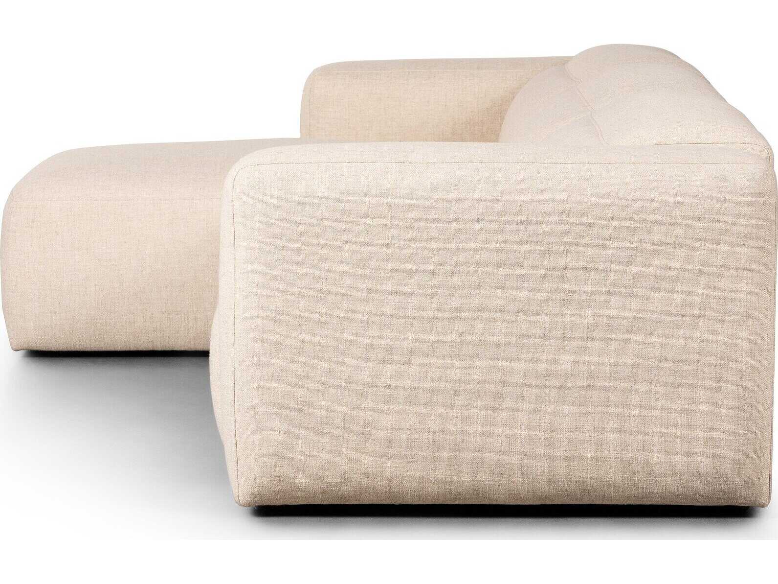 Four Hands Norwood Radley Power Recliner 3 - Piece Cream Upholstered Sectional Sofa with LAF Chaise