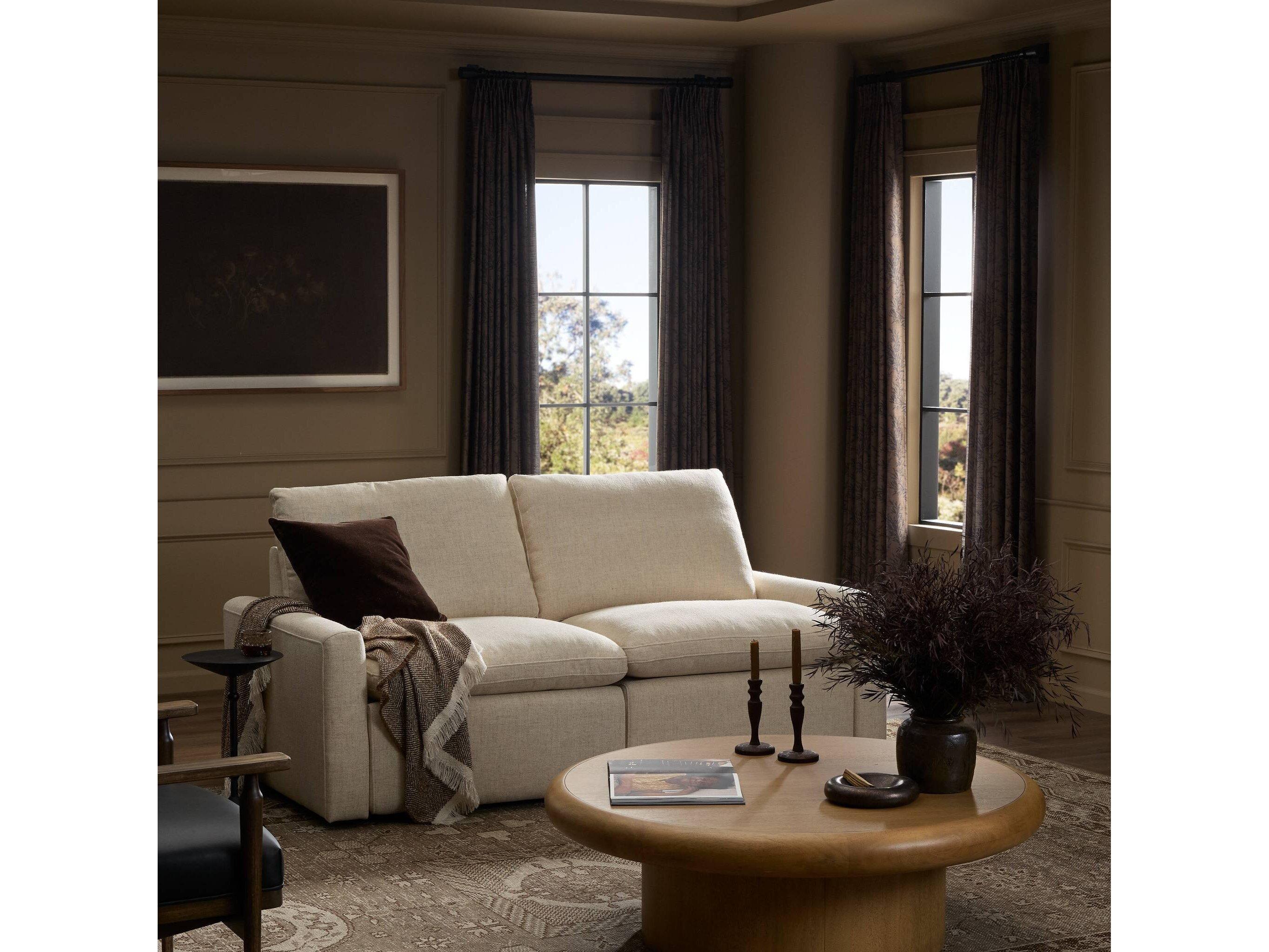 Four Hands Norwood Tillery Power Recliner 2 - Piece Wide Cream Upholstered Loveseat