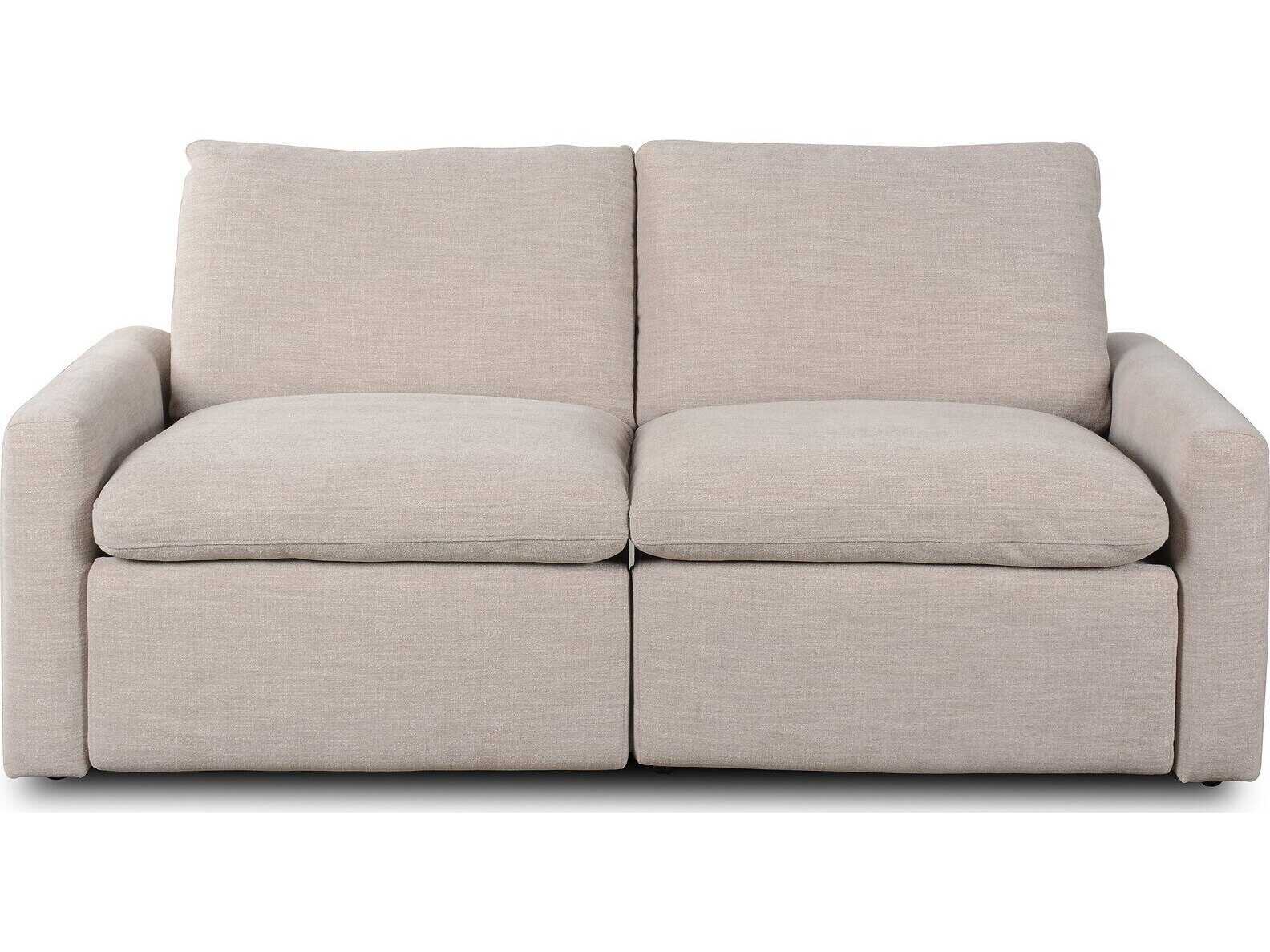 Four Hands Norwood Laken Stone Beige Upholstered Loveseat