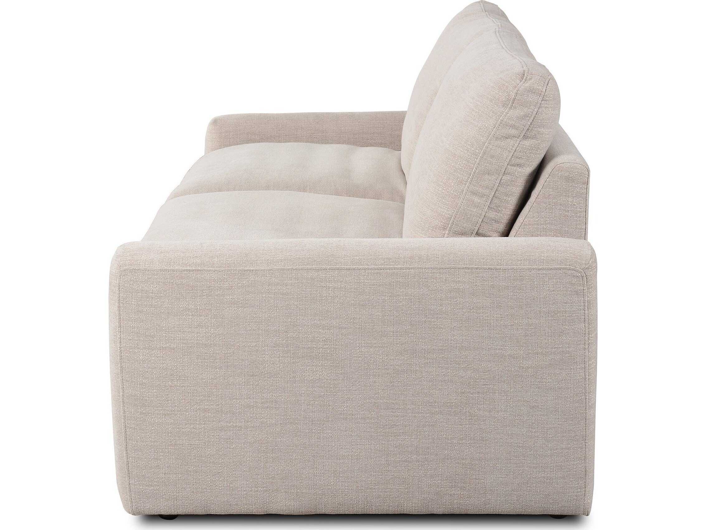 Four Hands Norwood Laken Stone Beige Upholstered Loveseat