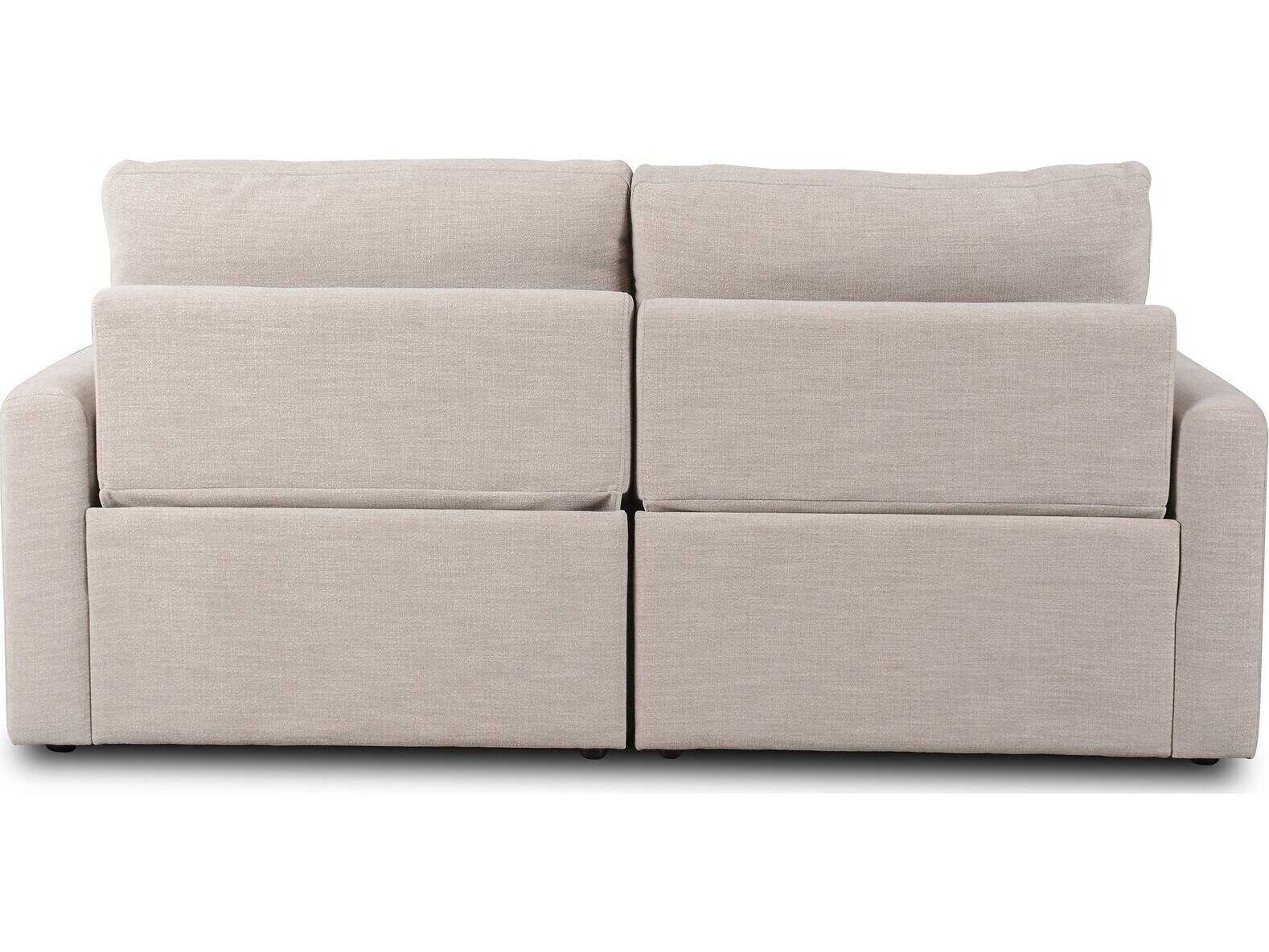 Four Hands Norwood Laken Stone Beige Upholstered Loveseat