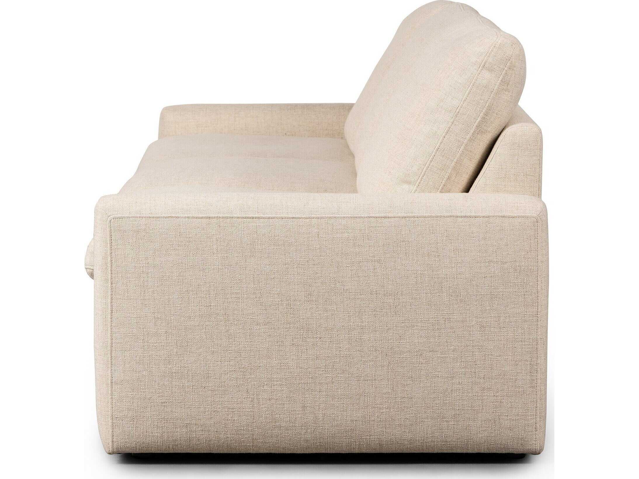 Four Hands Norwood Tillery Power Recliner 3 - Piece Wide Cream Upholstered Sofa
