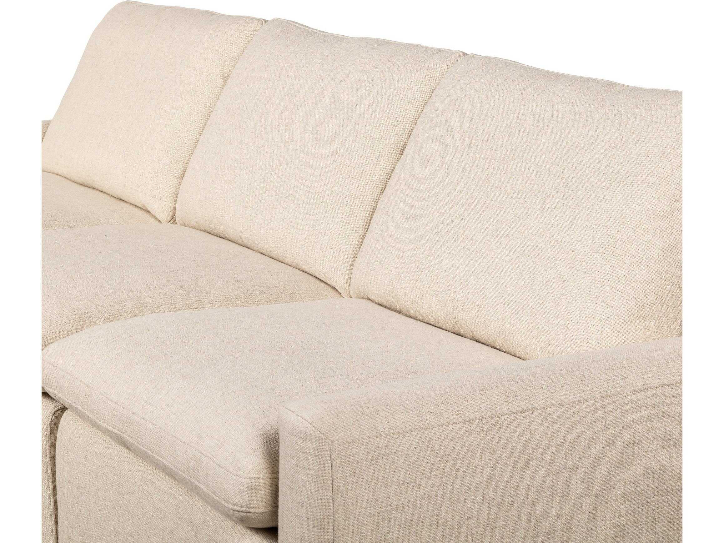 Four Hands Norwood Tillery Power Recliner 3 - Piece Wide Cream Upholstered Sofa